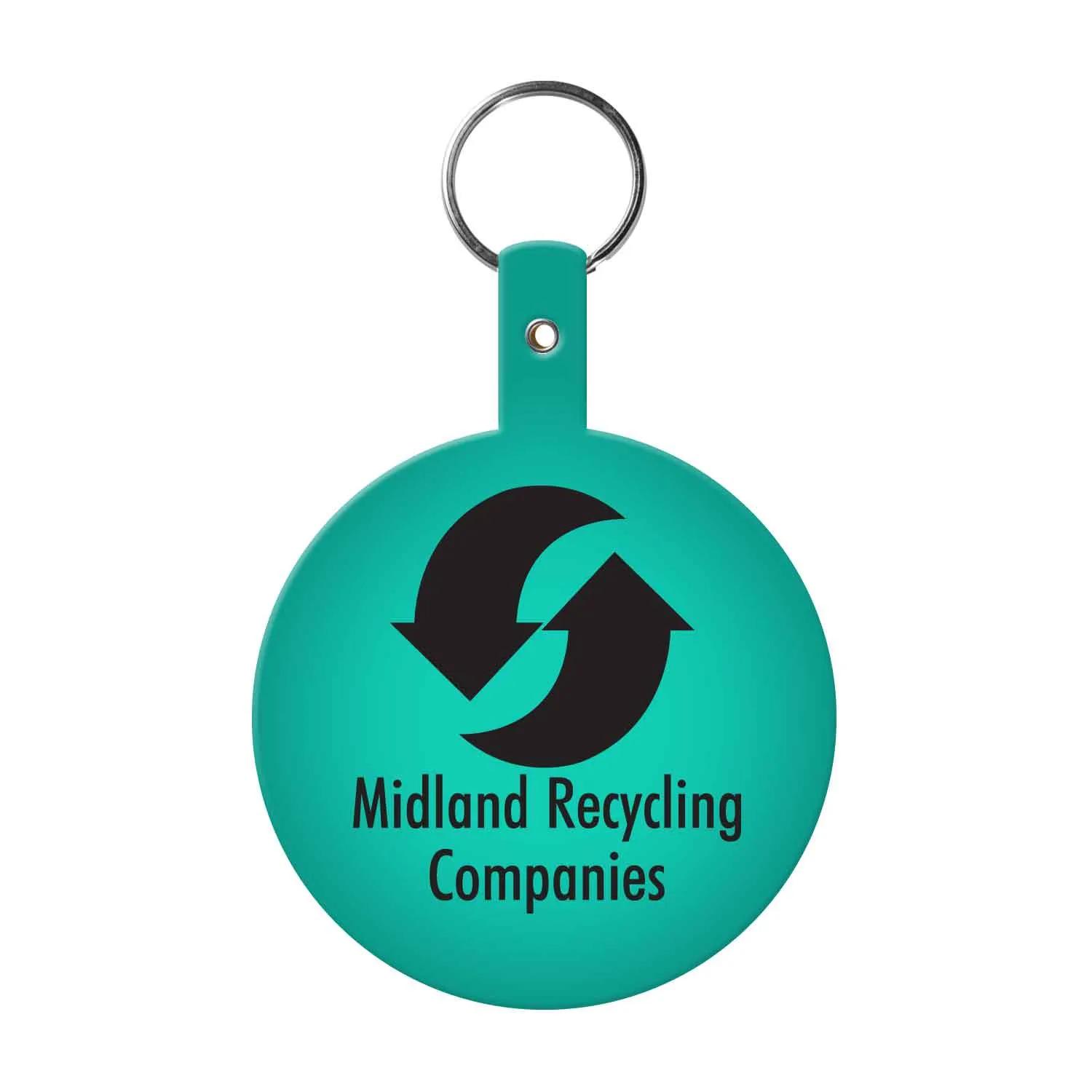 Custom Keychains Large Circle Flexible PVC - 2.7 x 3.3 in - product view 11