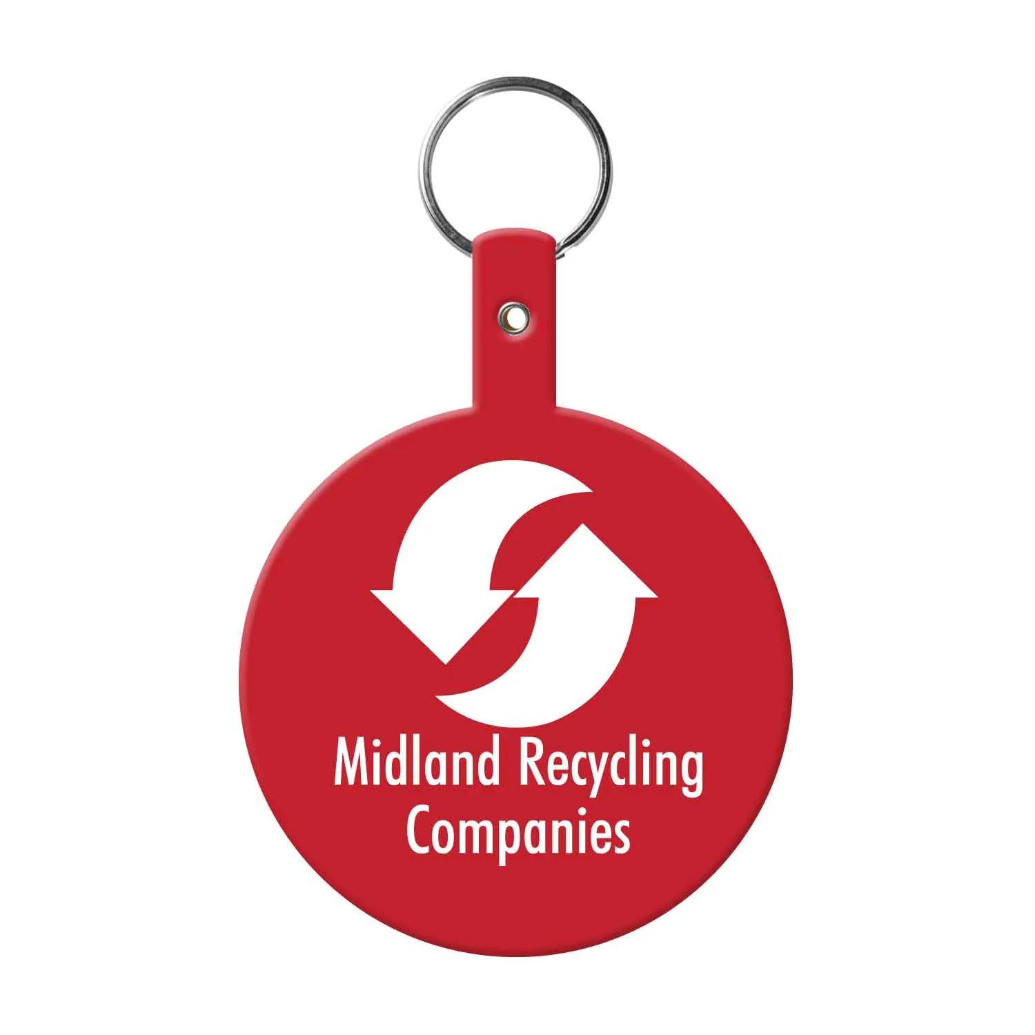 Custom Keychains Large Circle Flexible PVC - 2.7 x 3.3 in - product view 13