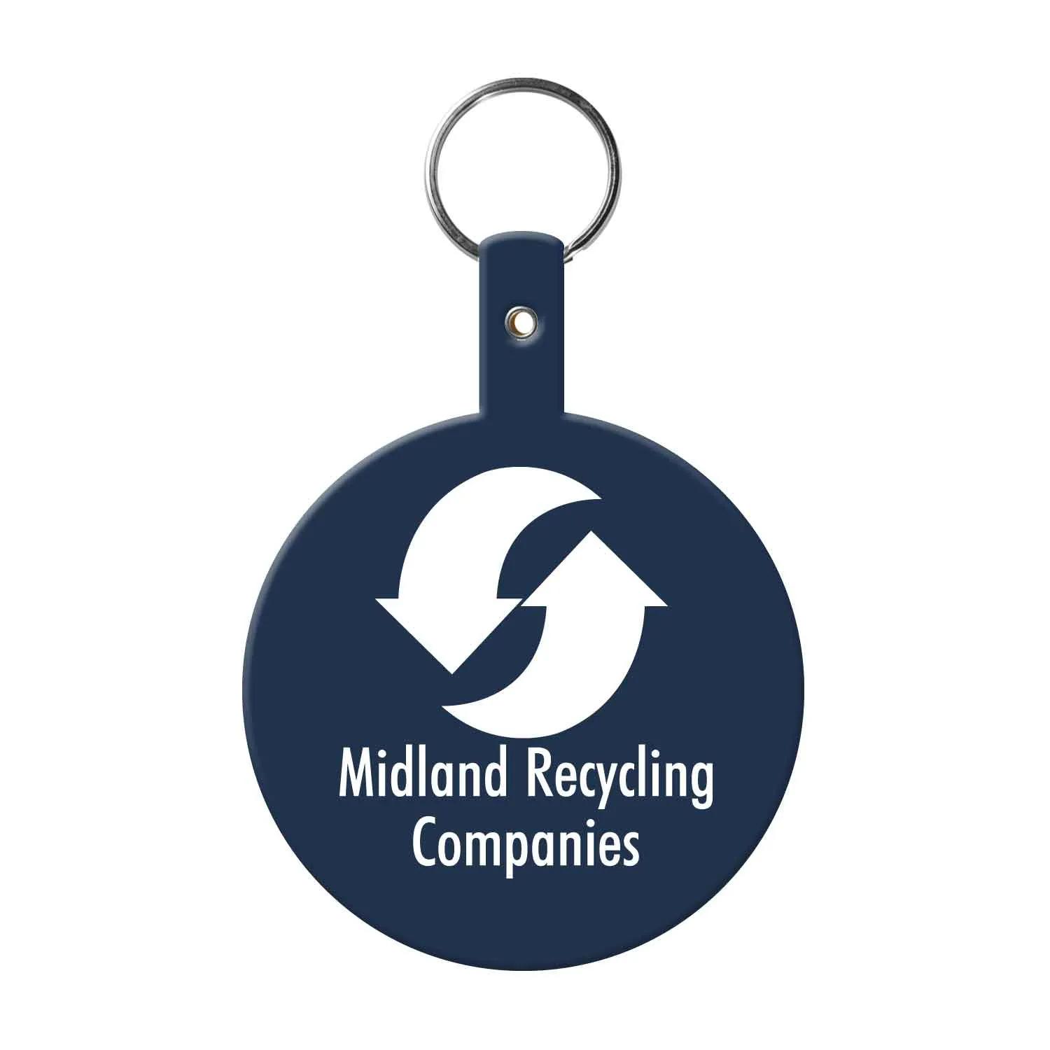 Custom Keychains Large Circle Flexible PVC - 2.7 x 3.3 in - product view 17