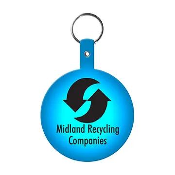 Custom Keychains Large Circle Flexible PVC - 2.7 x 3.3 in - product view 18