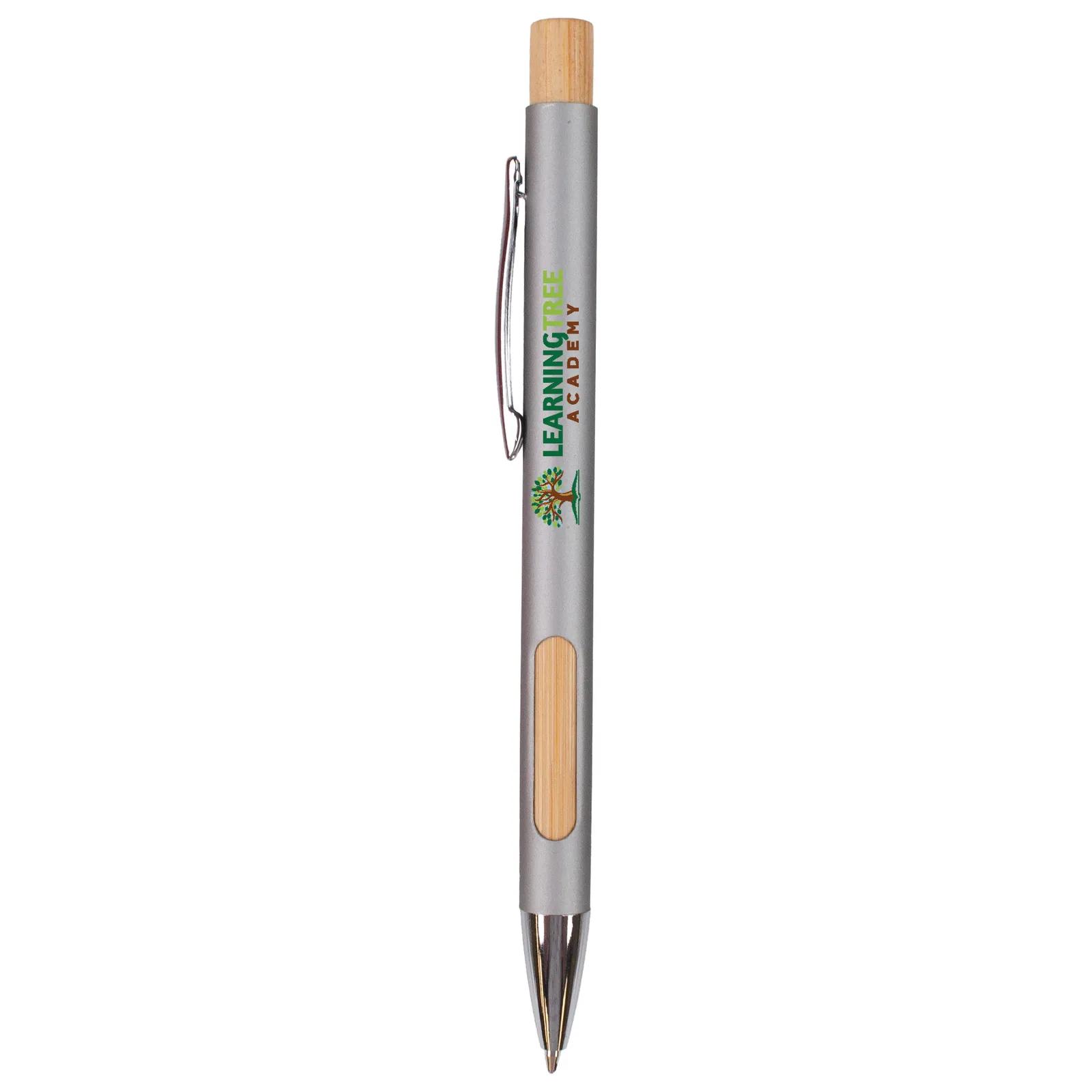 Pen Recycled Aluminum Bamboo Comfort Grip - 5.6 in - product view 5
