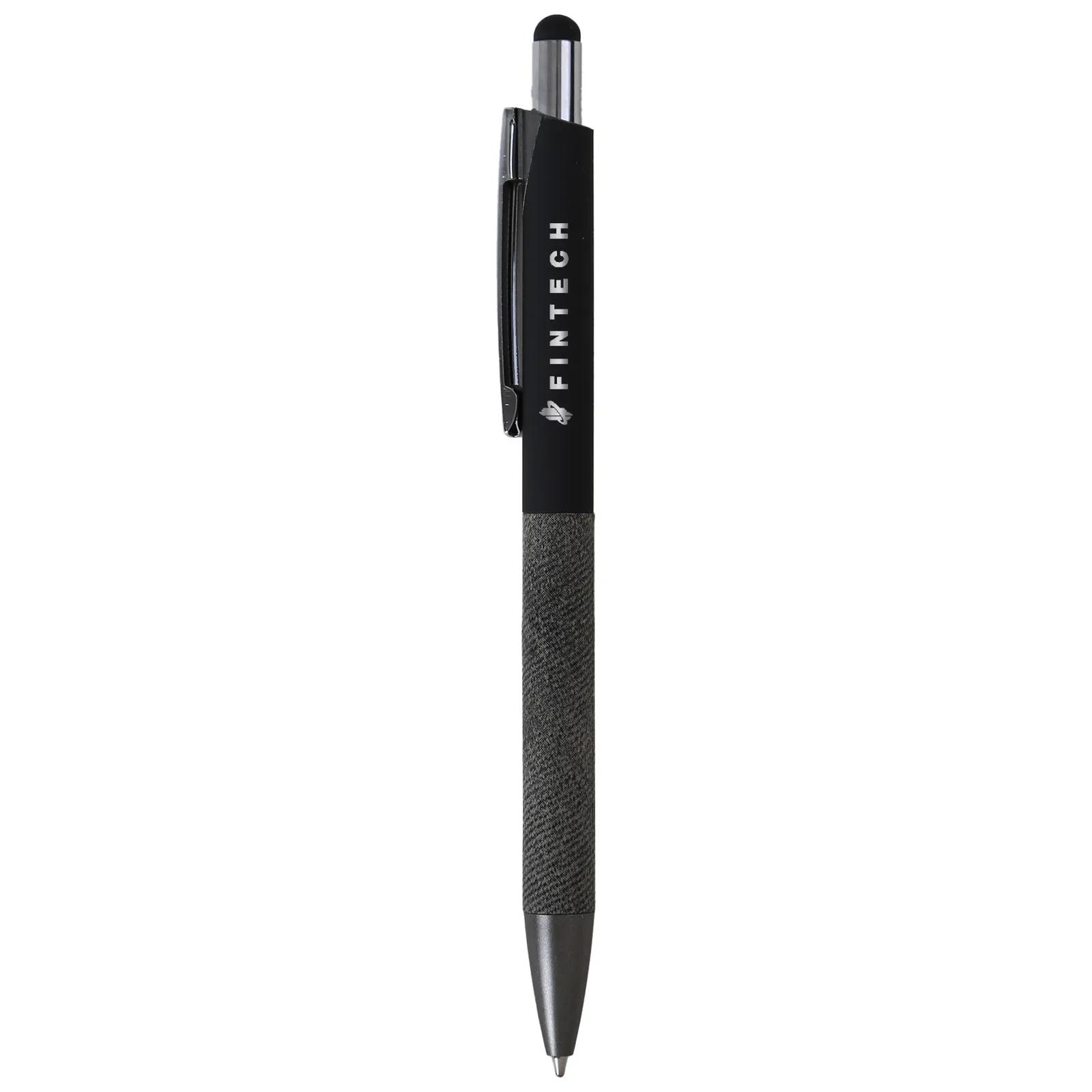 Stylus Pen Recycled Aluminum Denim Texture - 5.5 in - product view 3