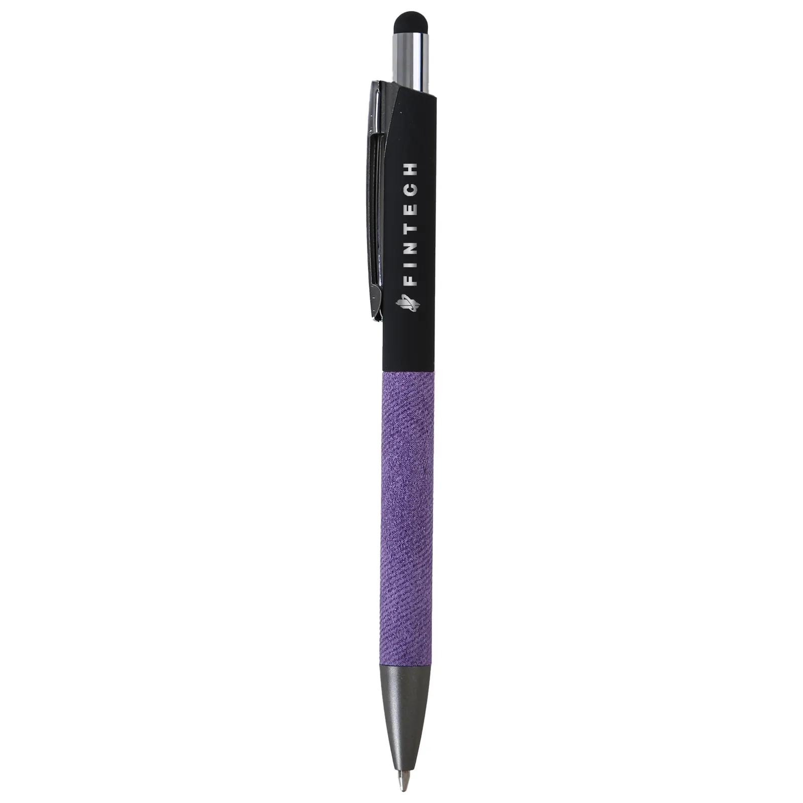 Stylus Pen Recycled Aluminum Denim Texture - 5.5 in - product view 5