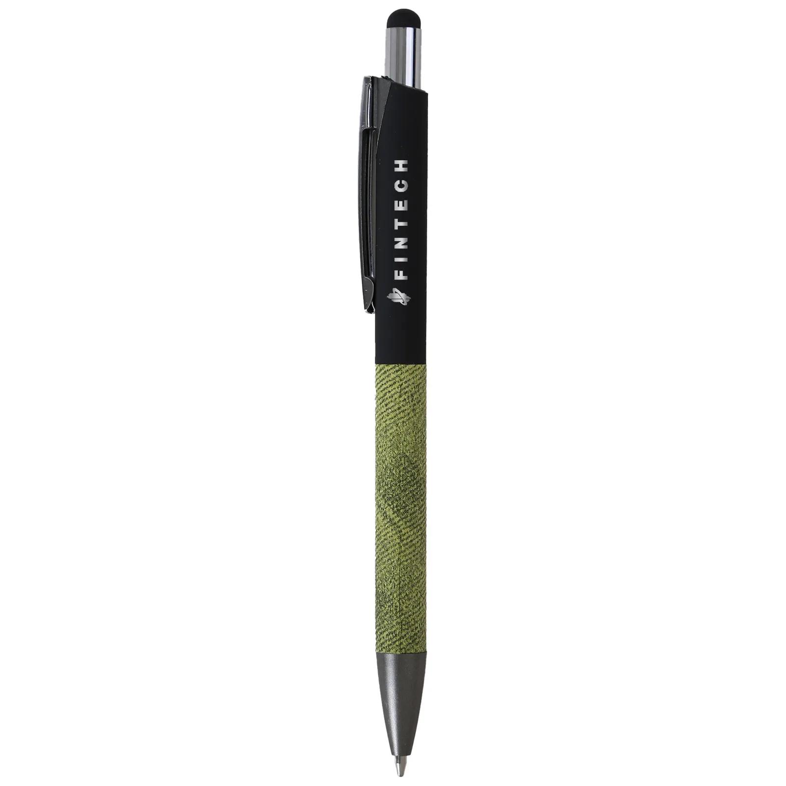 Stylus Pen Recycled Aluminum Denim Texture - 5.5 in - product view 6