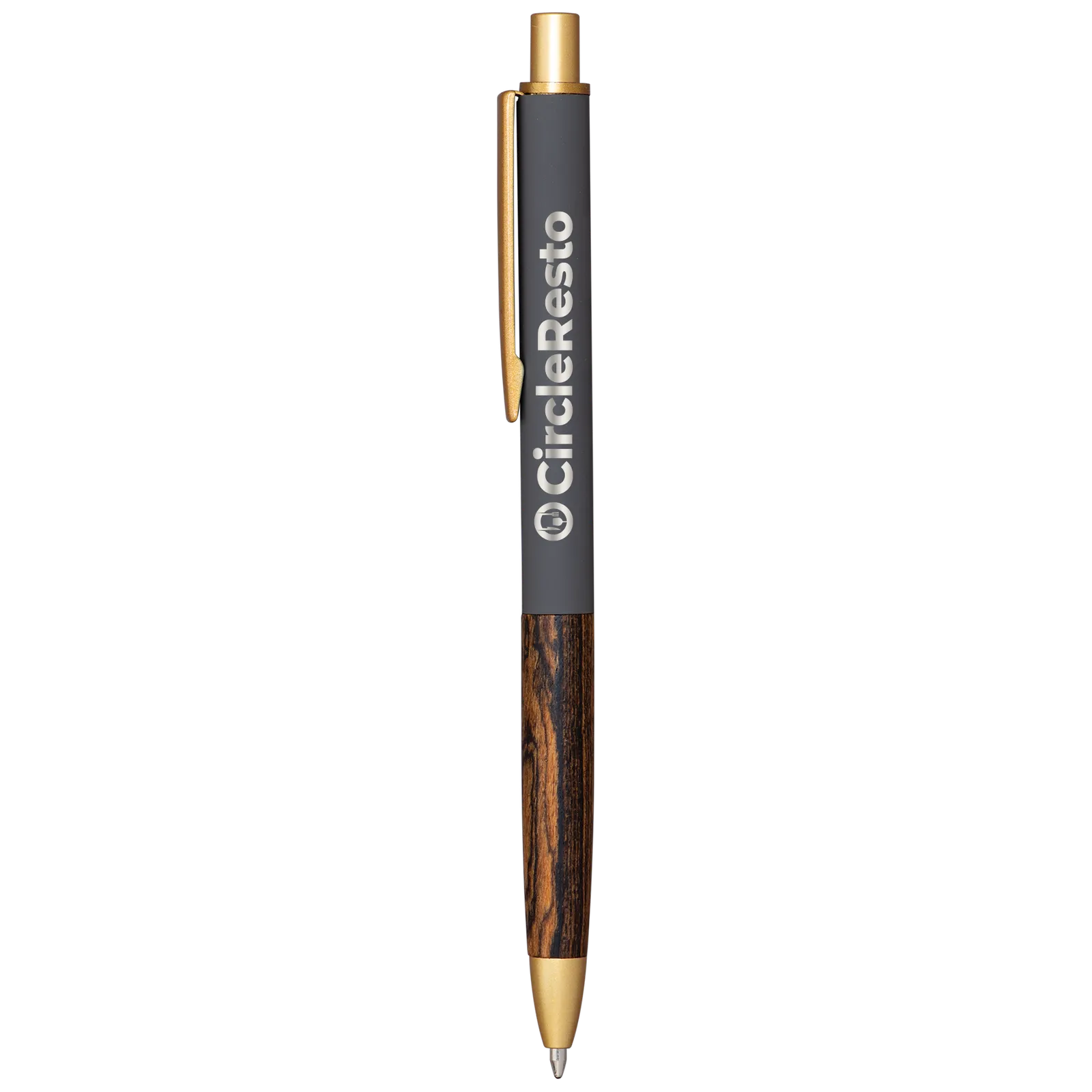 Pen Recycled Aluminum Rosewood Grip Gold Trim - 5.7 in - product view 5