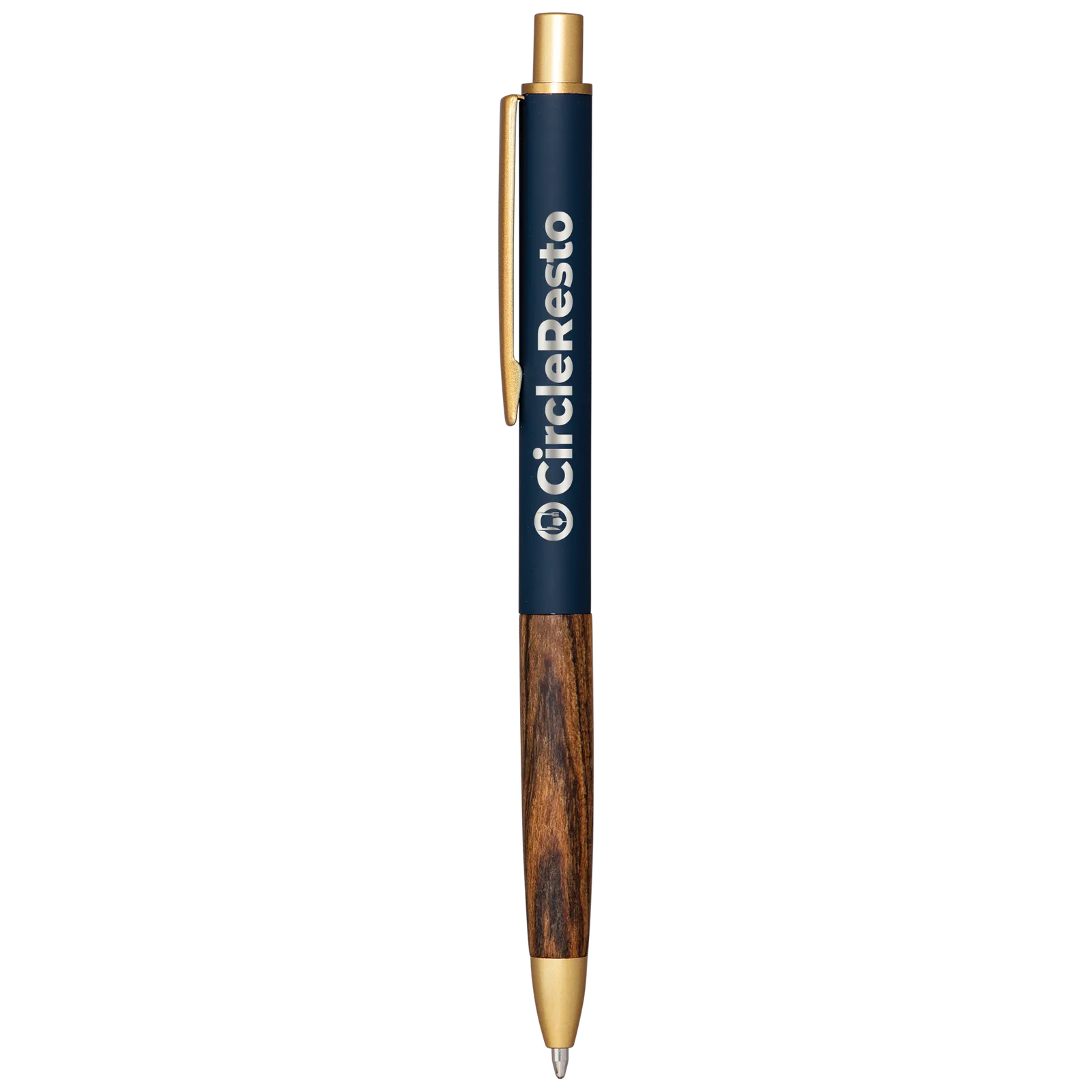Pen Recycled Aluminum Rosewood Grip Gold Trim - 5.7 in - product view 6