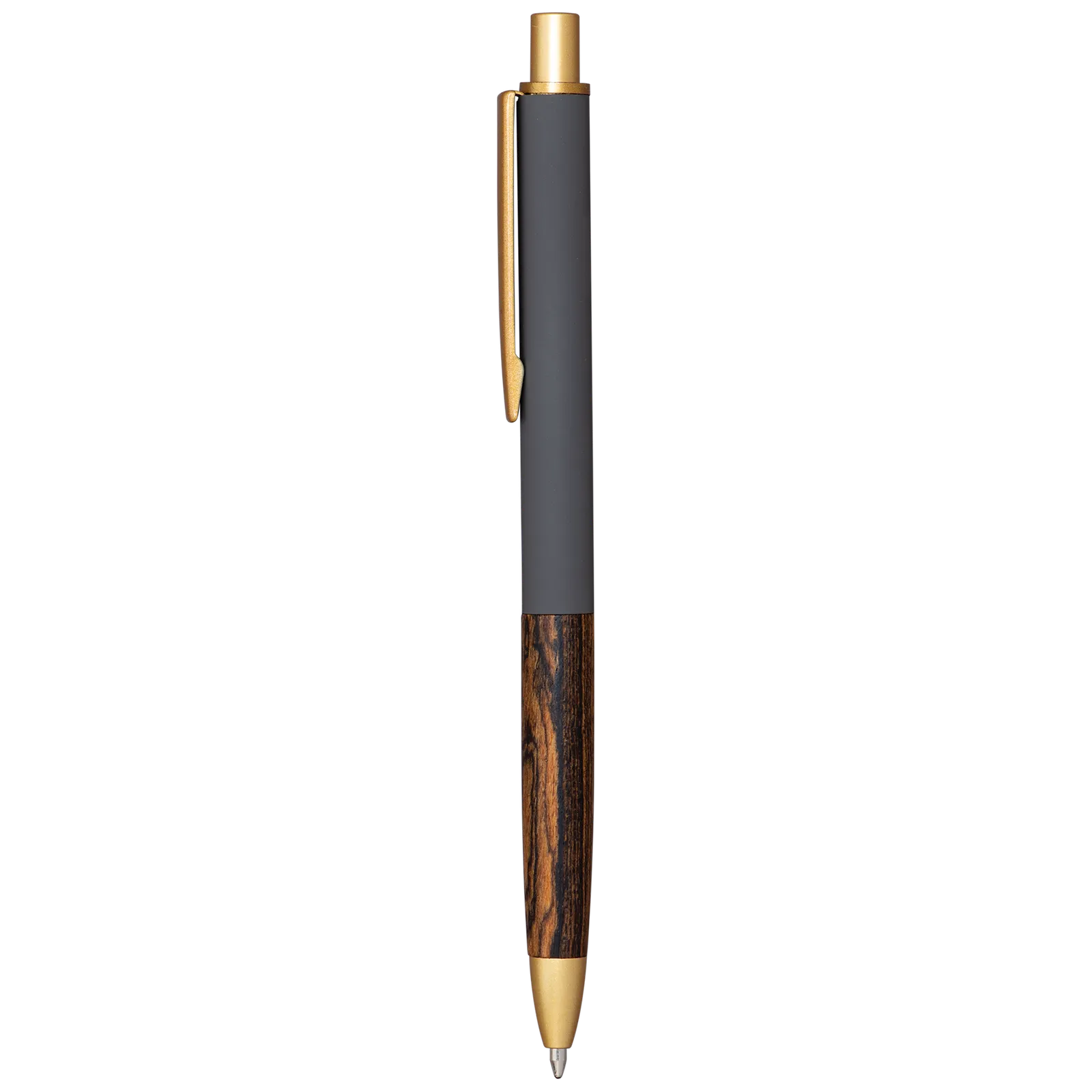 Pen Recycled Aluminum Rosewood Grip Gold Trim - 5.7 in - blank view 9