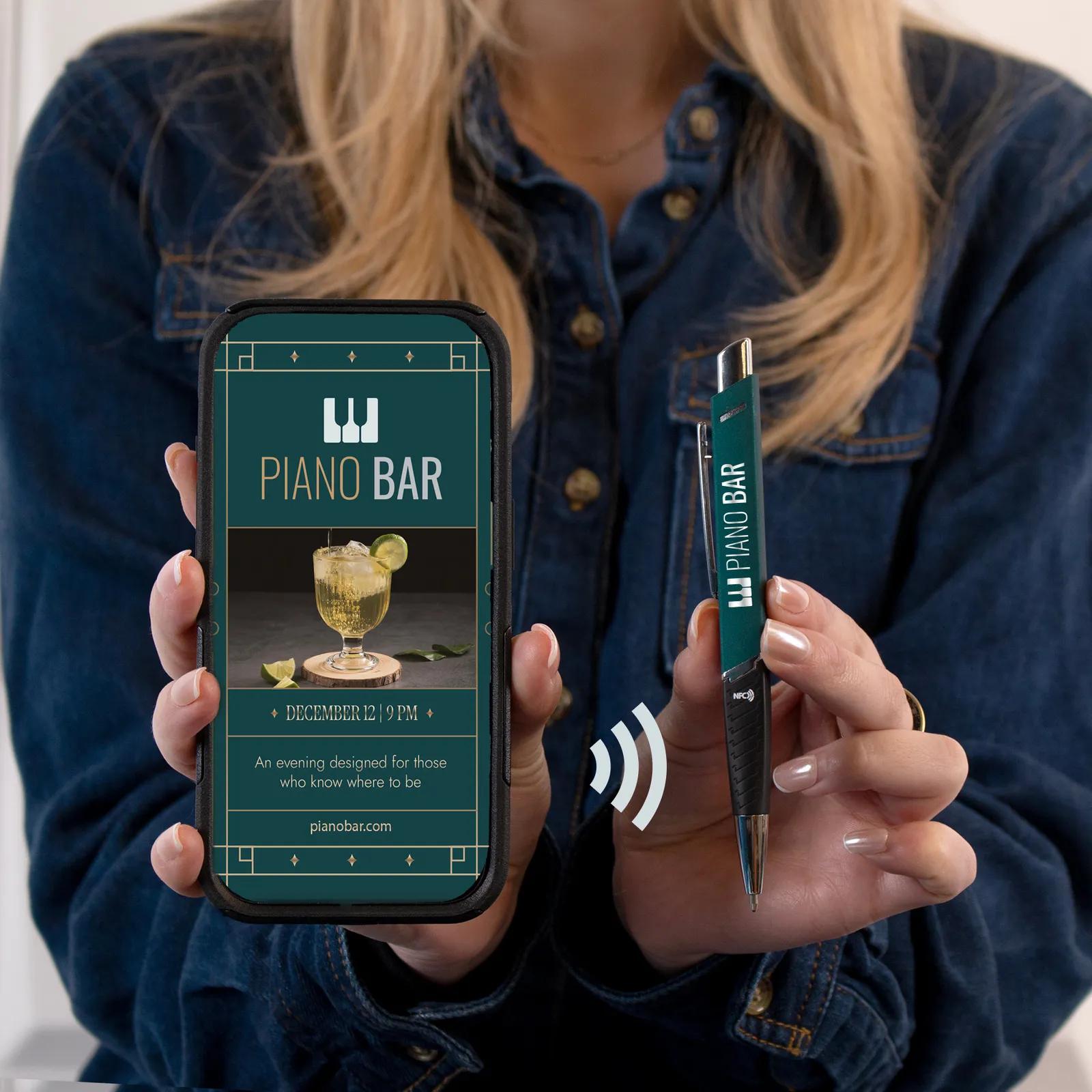 Pen NFC Technology Recycled Aluminum Square Barrel - 5.5 in - product view 2