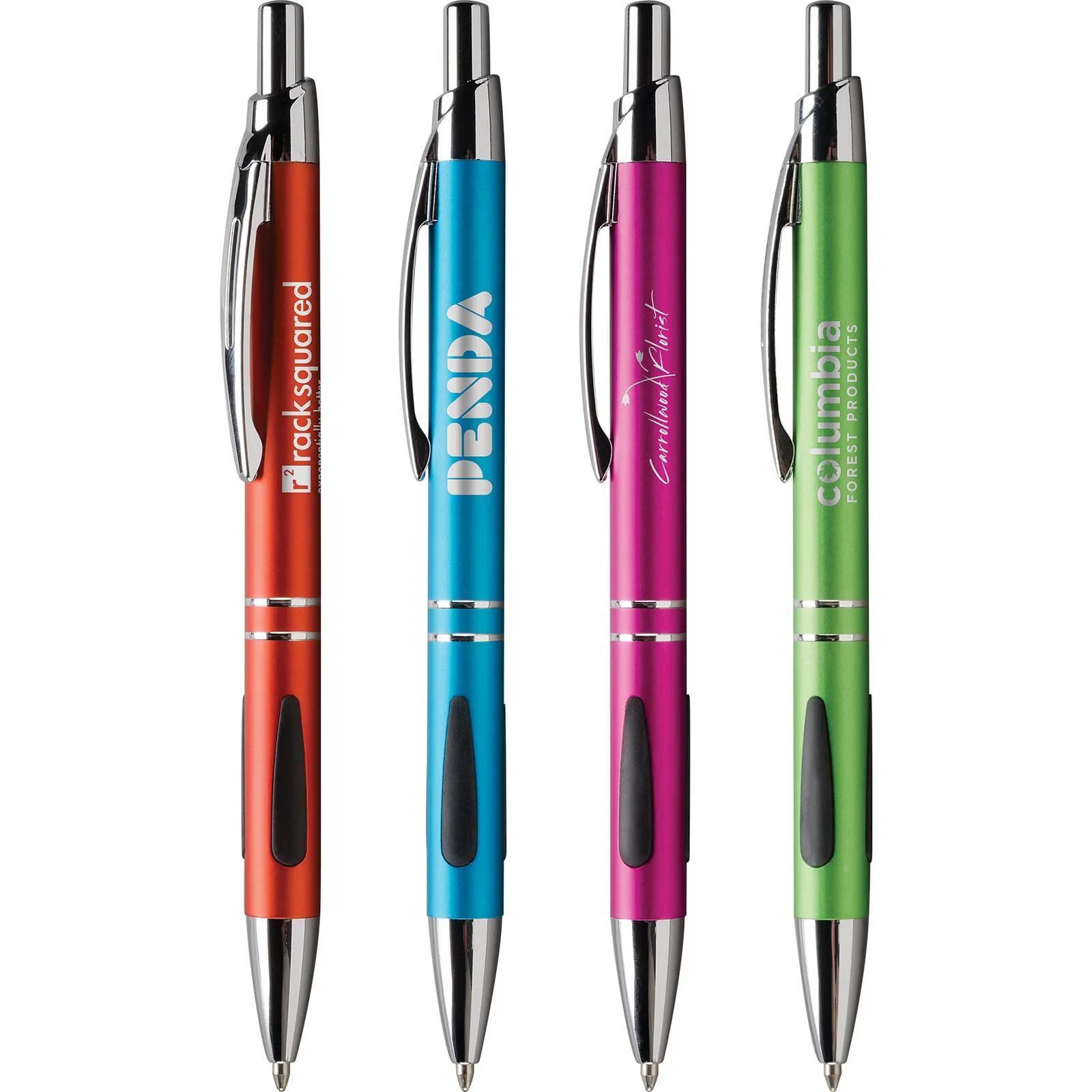 Metal Pen with Brushed Finish and Teardrop Grippers