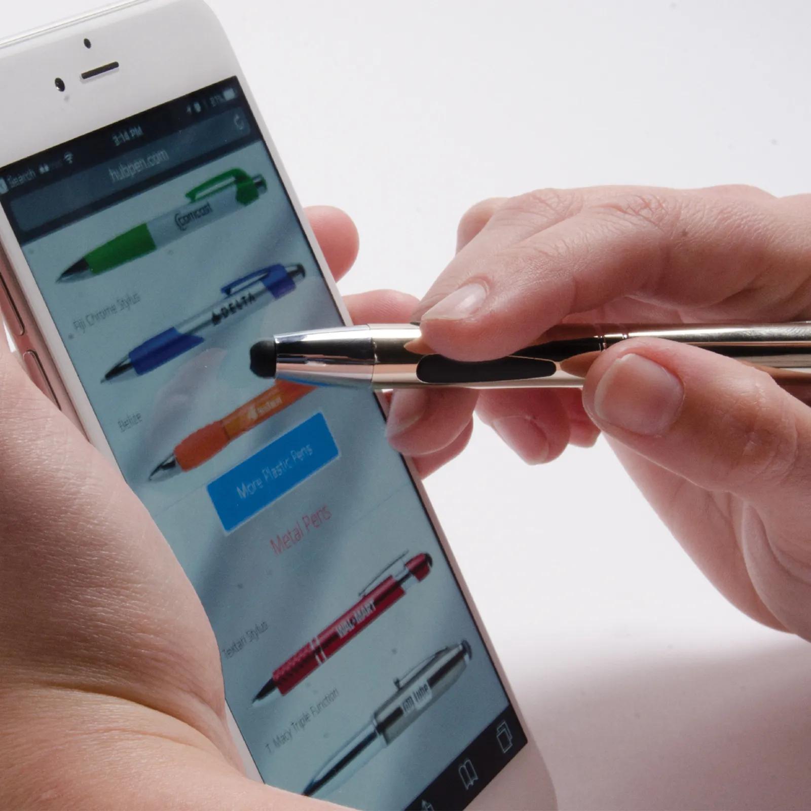 Metal Stylus Pen Teardrop Grippers Silver Accents - 5.6 in - product view 2