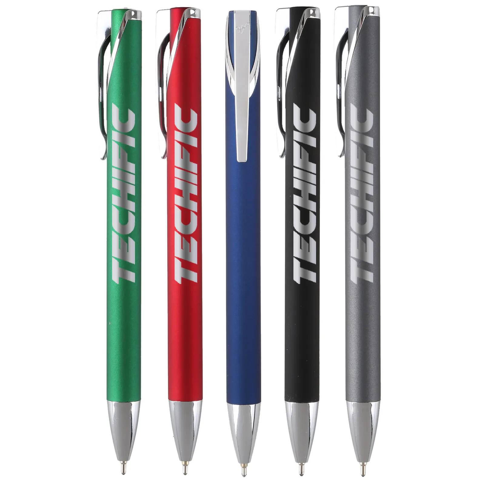Aluminum Pen Soft Touch Finish Jumbo Barrel Chrome Clip - product view 2