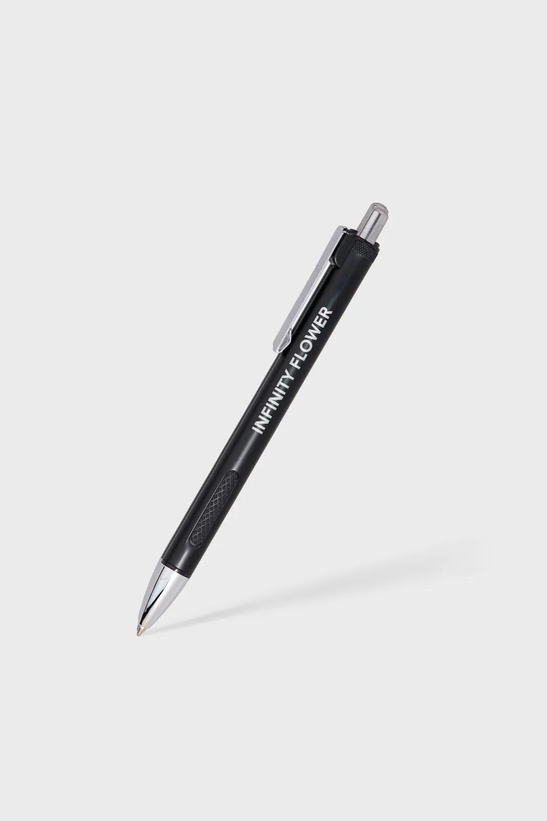 Metal Pen Executive Ridged Grip Matte Finish Silver Etch - product view 5