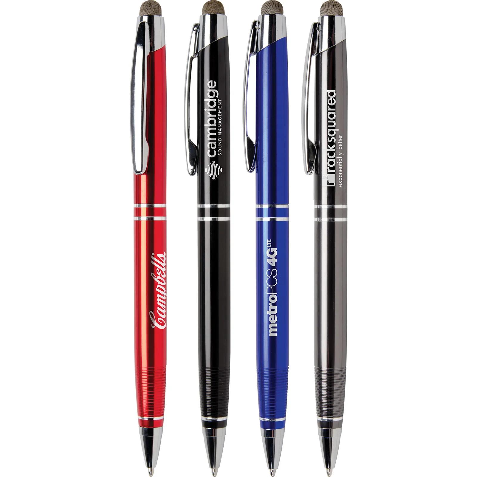 Twist Action Metal Stylus Pen Ribbed Grip - 5.4 in