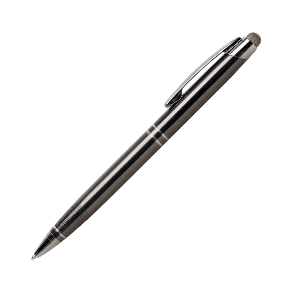 Twist Action Metal Stylus Pen Ribbed Grip - 5.4 in - blank view 9