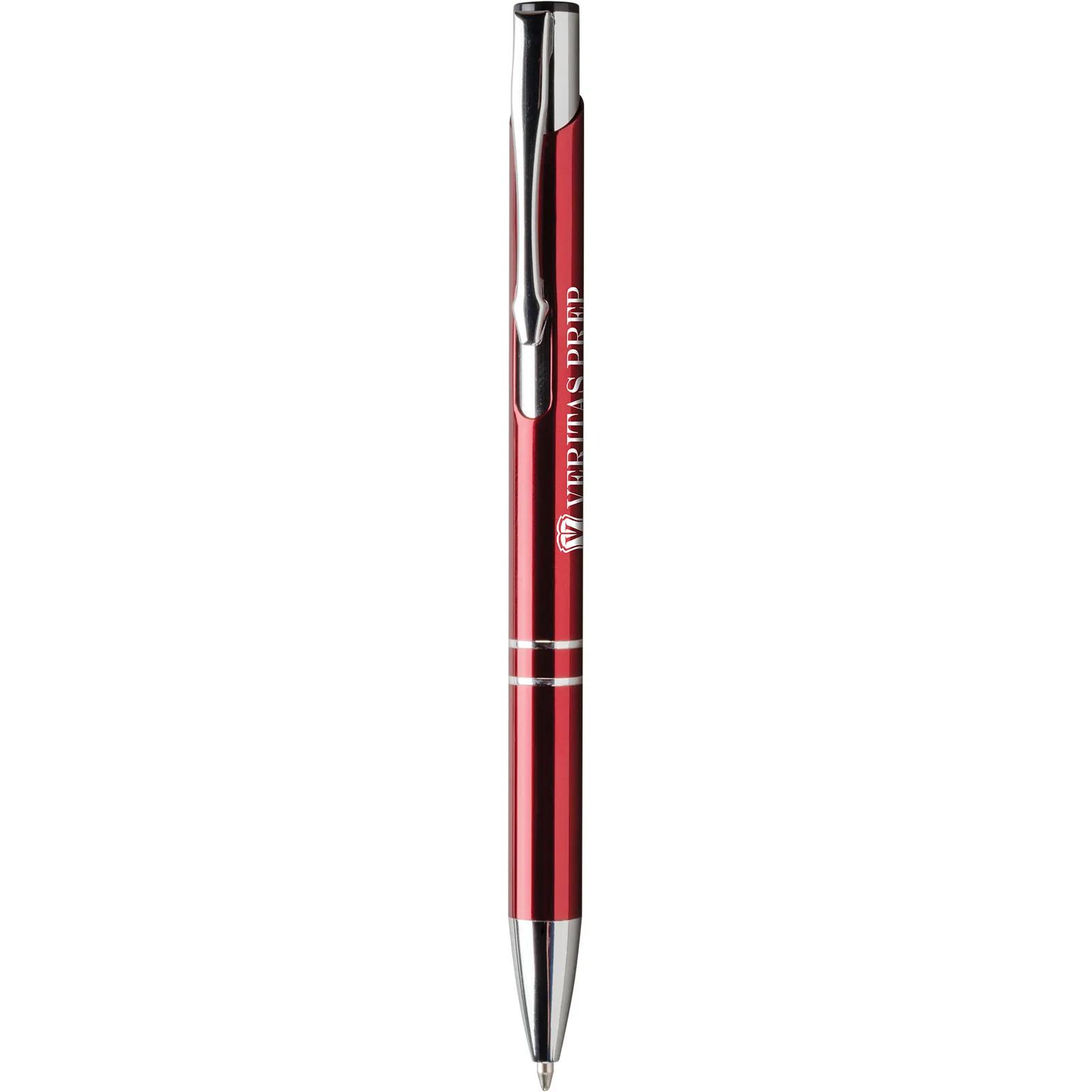 Executive Metal Pen High Gloss Silver Accents - 5.4 in - product view 4