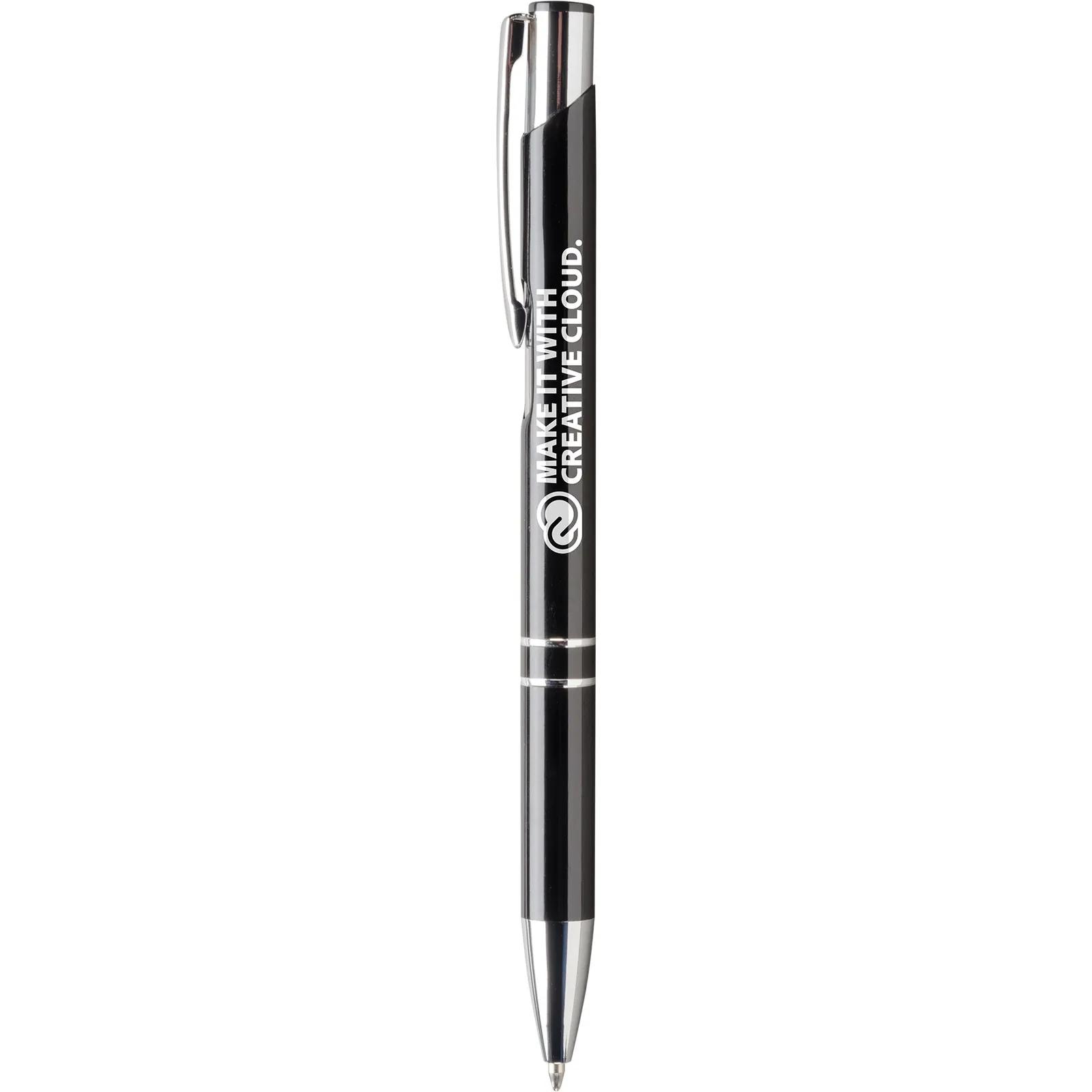 Executive Metal Pen High Gloss Silver Accents - 5.4 in - product view 5