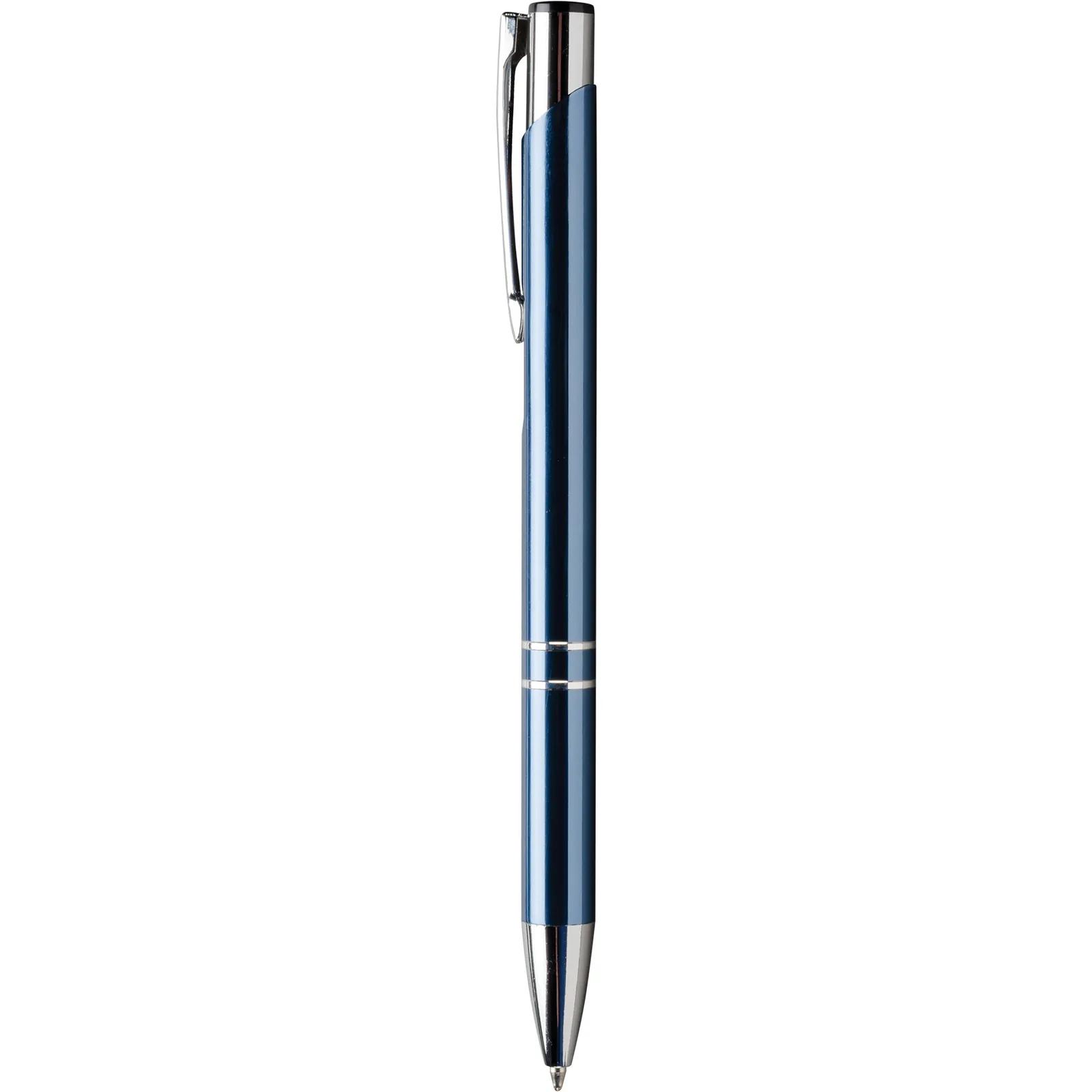 Executive Metal Pen High Gloss Silver Accents - 5.4 in - blank view 7