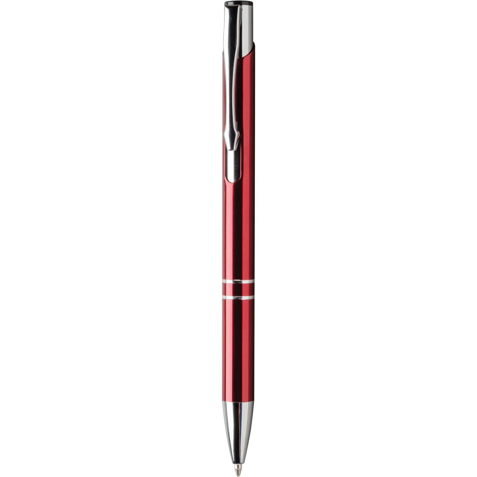 Executive Metal Pen High Gloss Silver Accents - 5.4 in - blank view 8