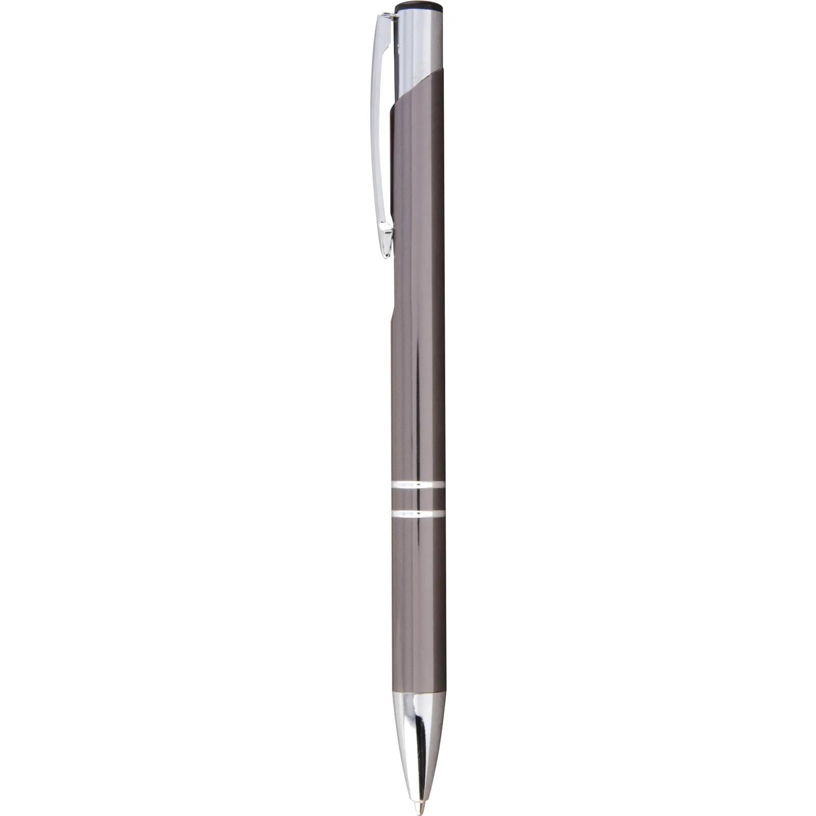 Executive Metal Pen High Gloss Silver Accents - 5.4 in - blank view 9
