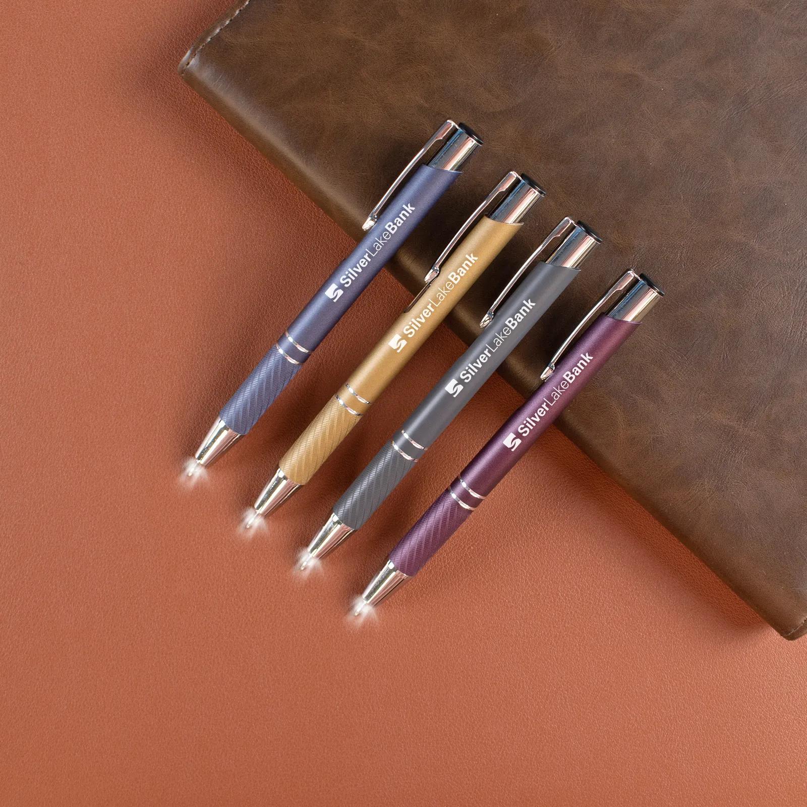 LED Light Metal Pen Knurled Grip Aluminum - 5.4 in