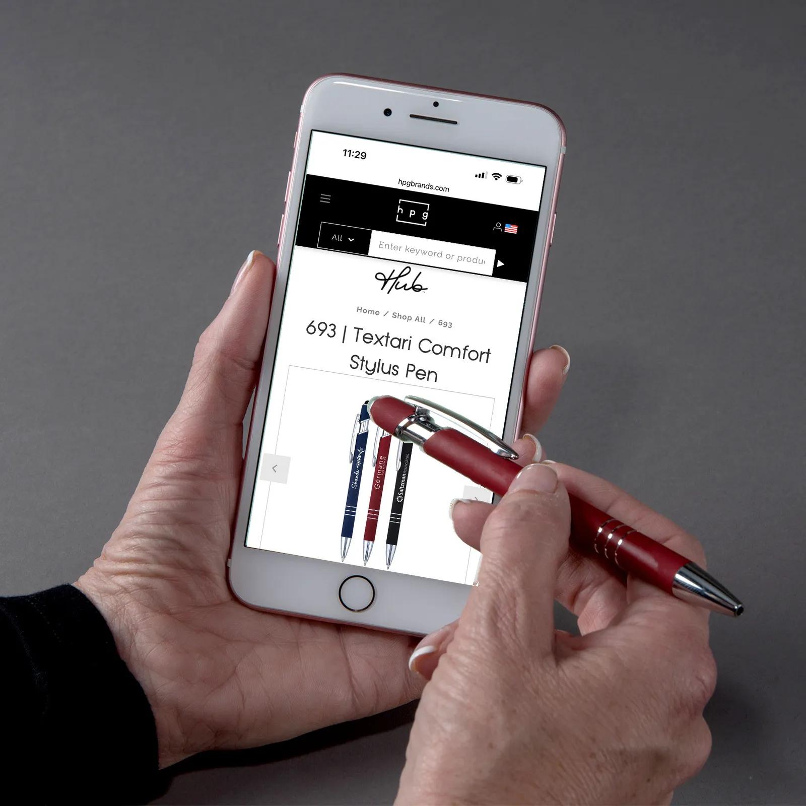 Stylus Pen Rubberized Comfort Grip Metal - 5.6 in - product view 2