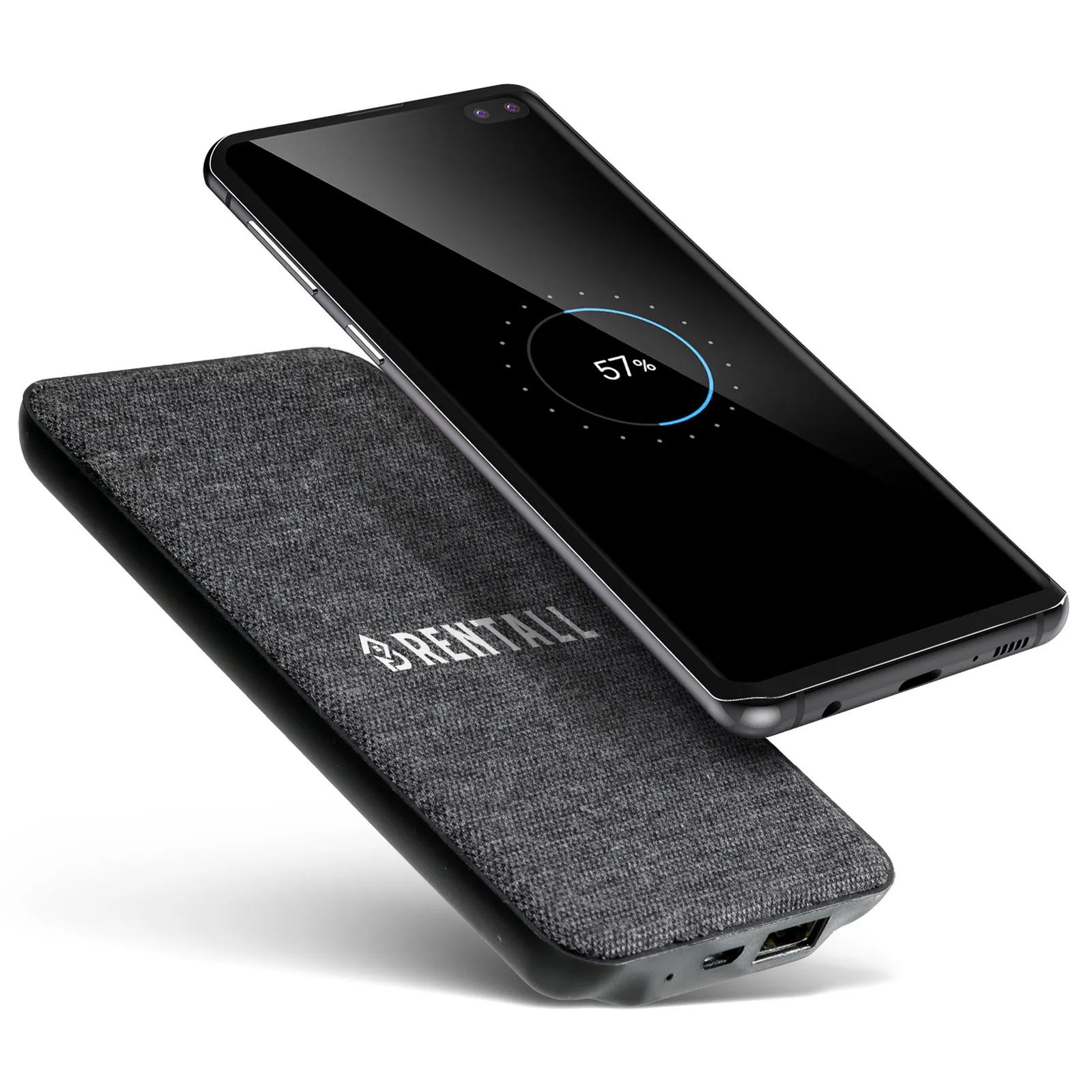 Qi Wireless Charger Power Bank Fabric Cover - 4000 mAh - product view 3