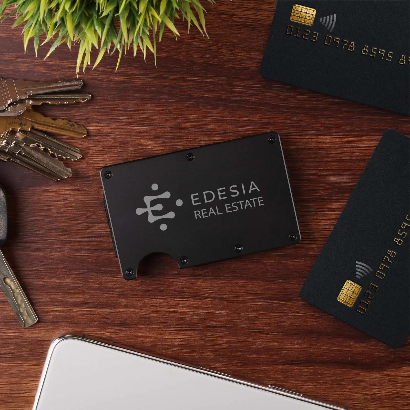 Aluminum Slim Wallet with Money Clip - 15 Card - product view 3