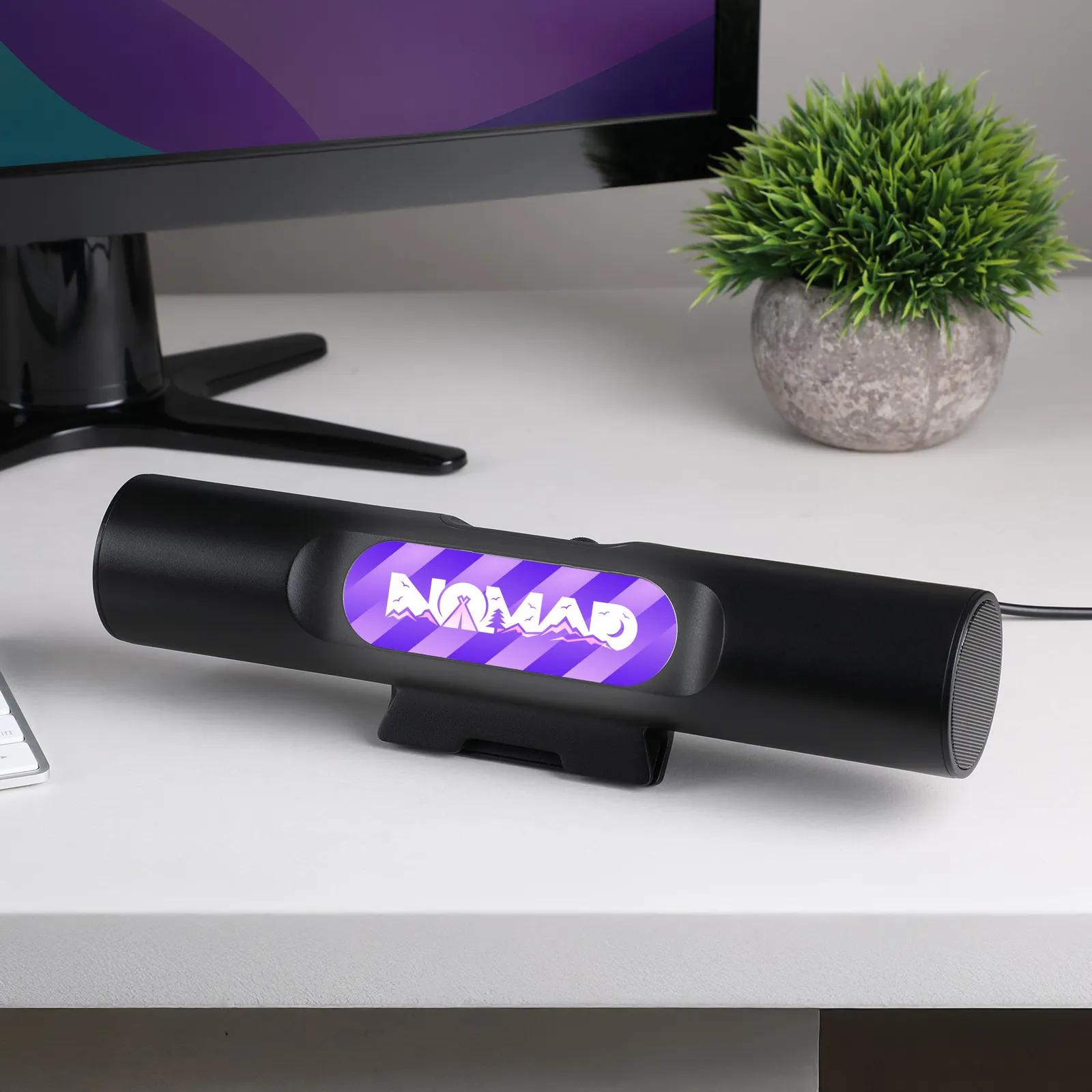 Clip-On Monitor Speaker Bar with LED Logo - 6 Watt - product view 2