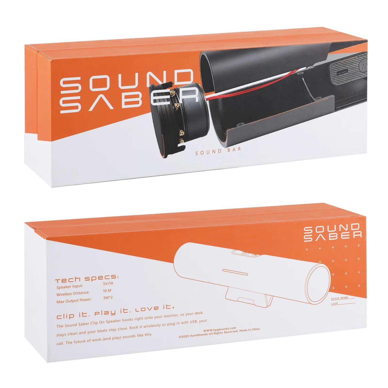 Clip-On Monitor Speaker Bar with LED Logo - 6 Watt - product view 6