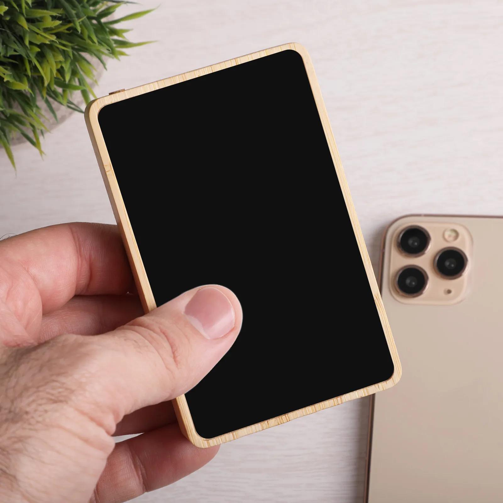 Bamboo Power Bank 5000mAh USB-C Illuminated Logo - blank view 11