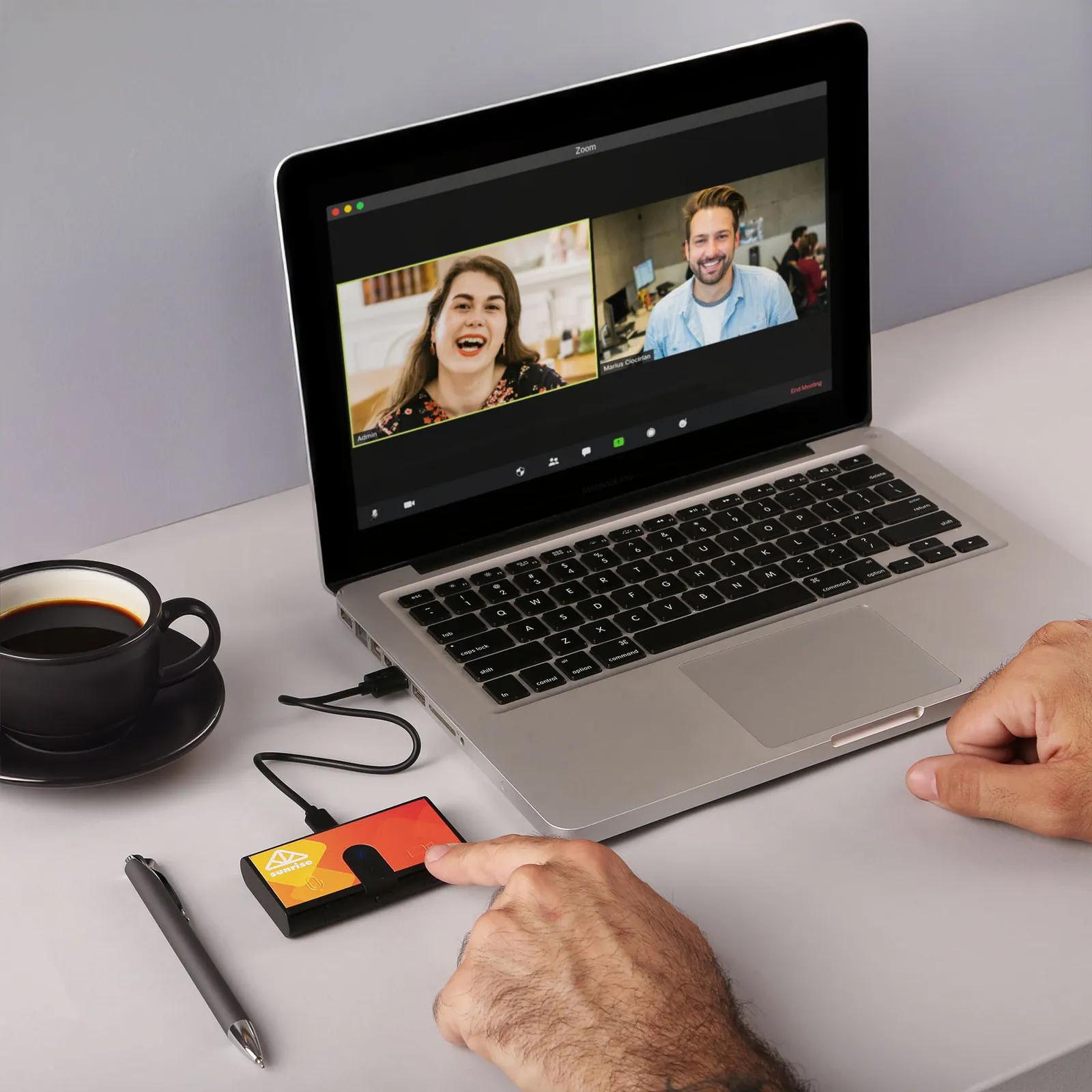 Mute Button Virtual Meeting LED Indicator - 3 1/4 x 1 1/2 in - product view 2