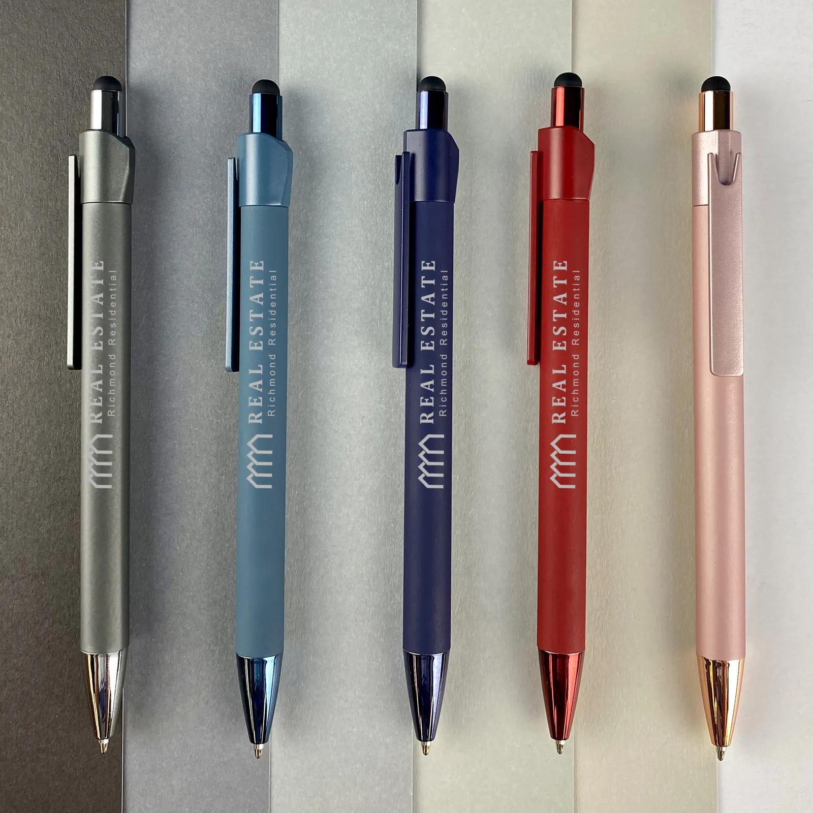 Stylus Pen Metal Soft Touch Metallic Trim - 5 5/8 in - product view 5