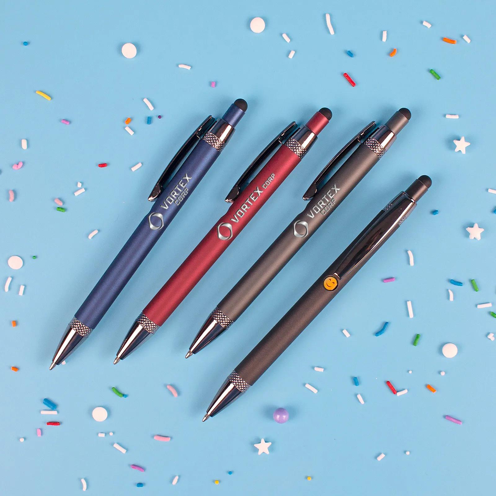 Stylus Pen Aluminum Emoji Click Soft Touch - 5 1/2 in