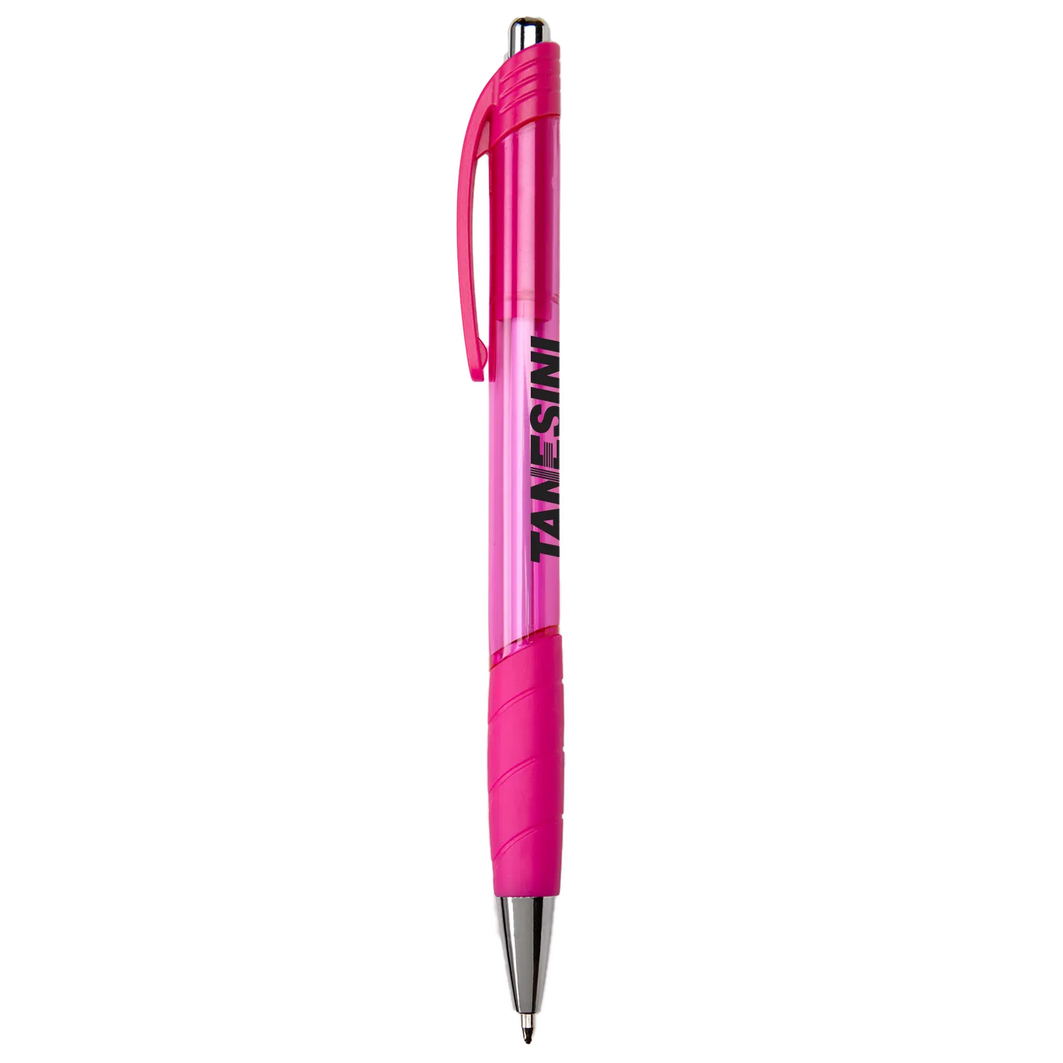 Pen Transparent Chrome Grip Black Ink - 5 1/2 in - product view 2