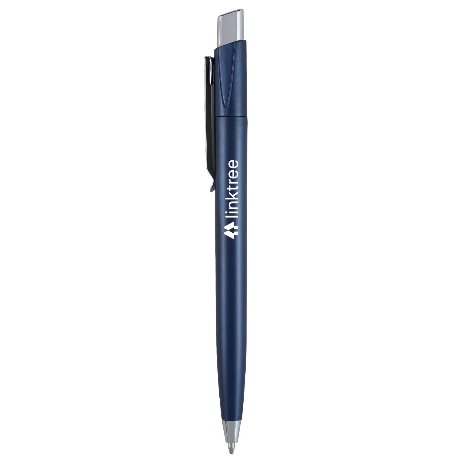 Pen Retractable Metallic Chrome Accents - 5.6 in - product view 8