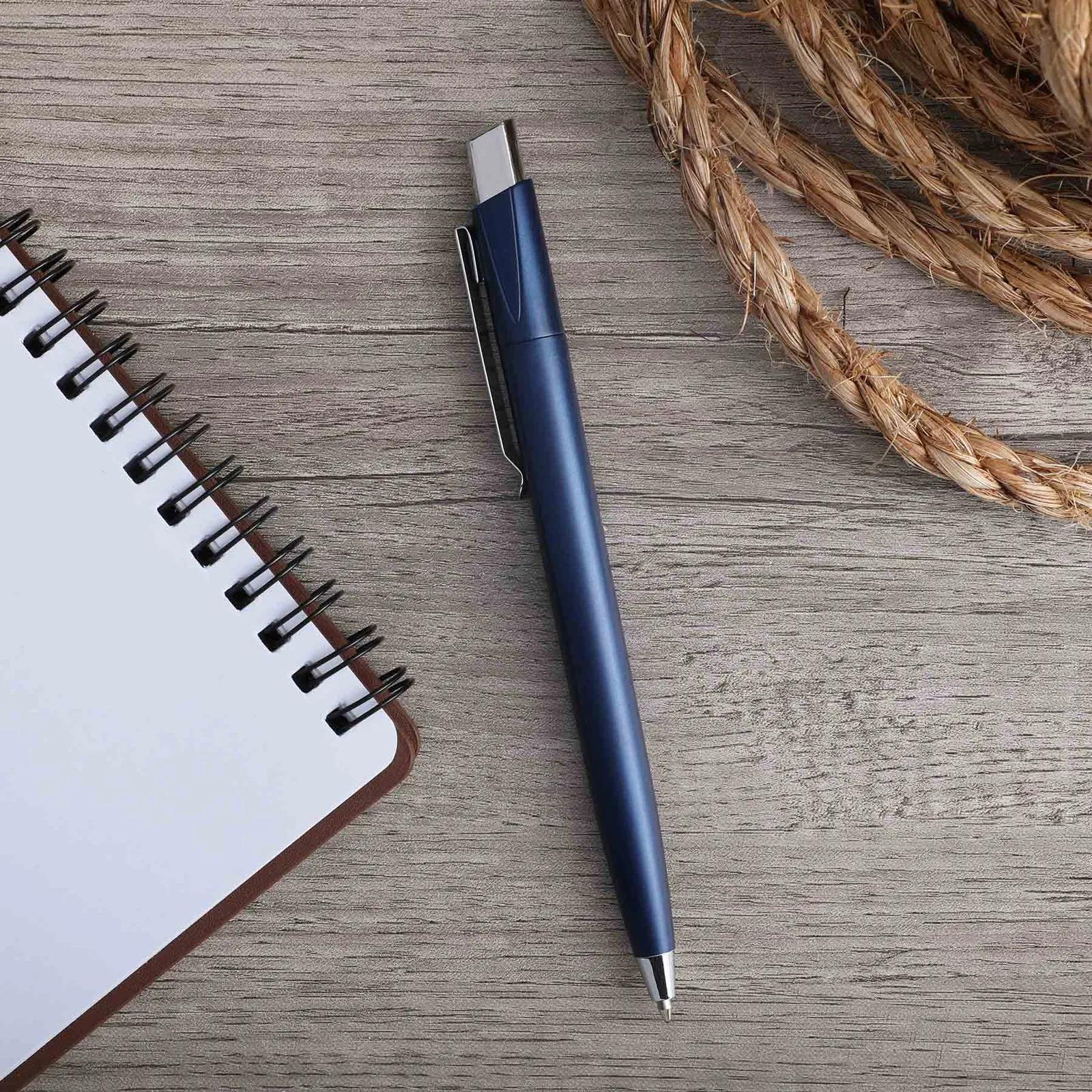 Pen Retractable Metallic Chrome Accents - 5.6 in - blank view 14