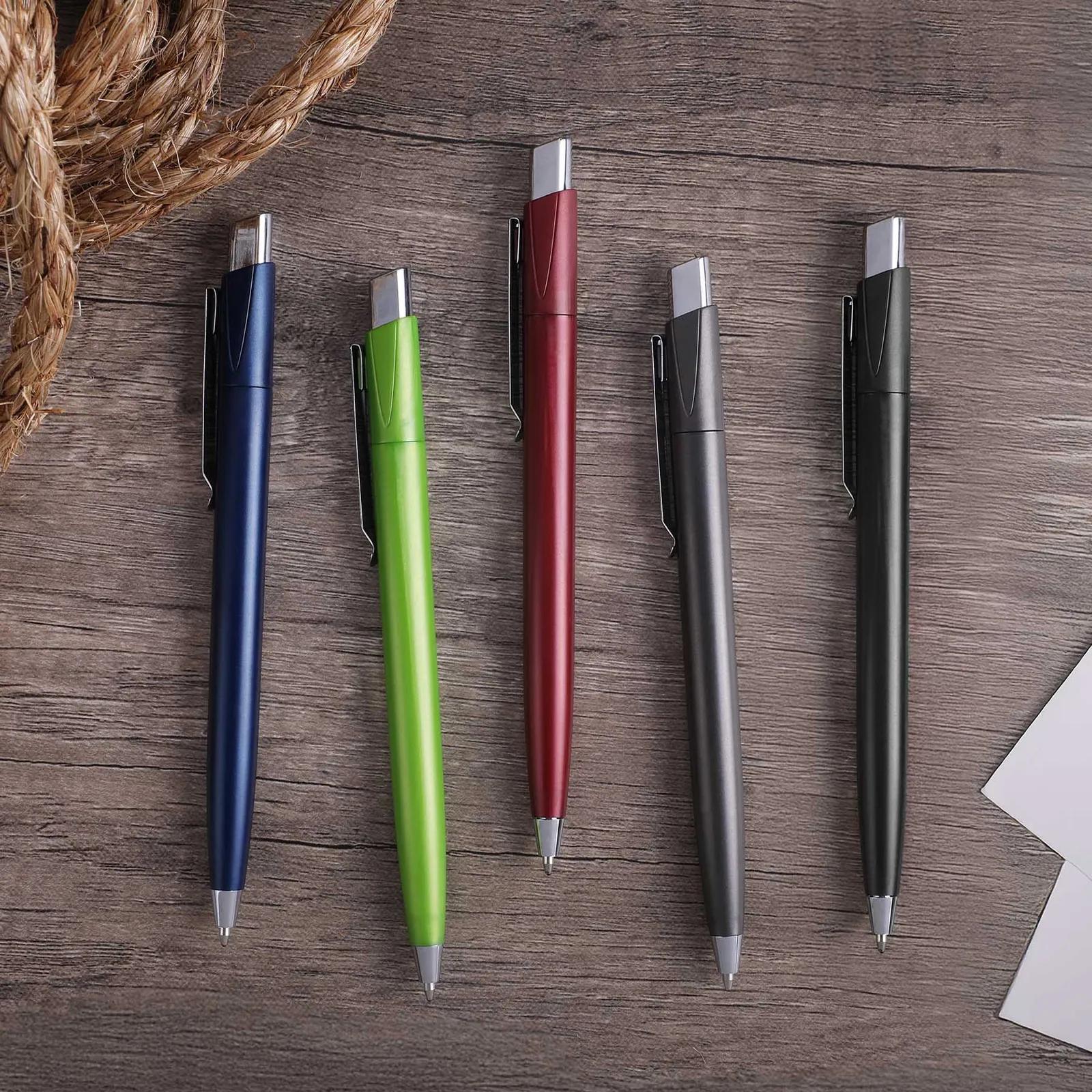 Pen Retractable Metallic Chrome Accents - 5.6 in - blank view 15