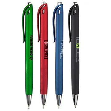 Pen Retractable Velvet Touch Matte Metallic - 5.6 in - product view 1