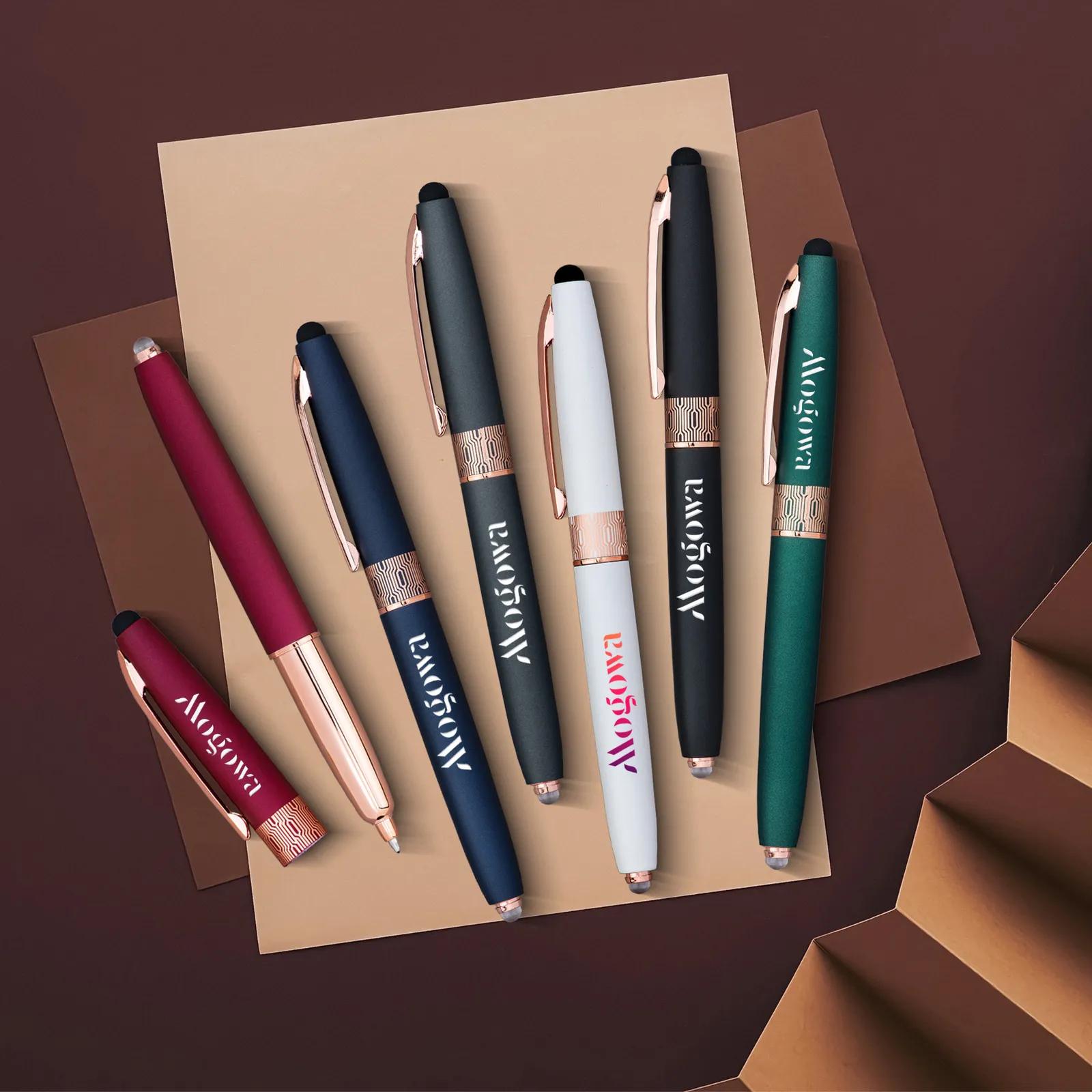 Pen Triple Function LED Stylus Rose Gold Aluminum