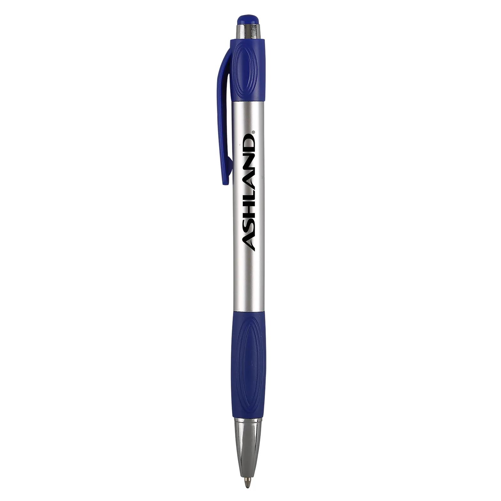 Pen Retractable Recycled ABS Silver Chrome - 5.6 in - product view 6