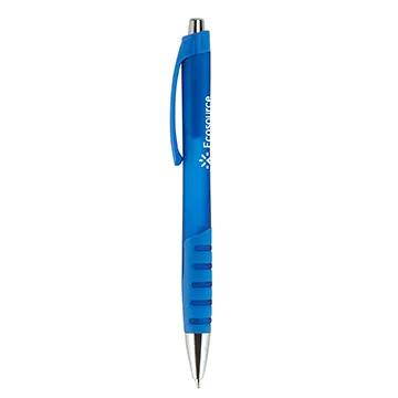 Ballpoint Pen Two-Tone Rubberized Frost Barrel - 5 5/8 in - product view 2