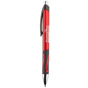 Ballpoint Pen Metallic Barrel Black Rubber Grip - 5 1/2 in - product view 3