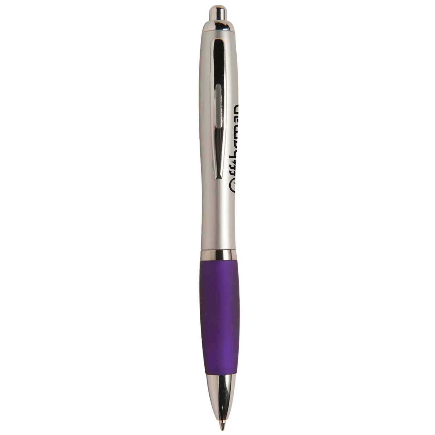 Gel Pen Silver Barrel Colored Rubber Grip - 5 1/2 in - product view 3