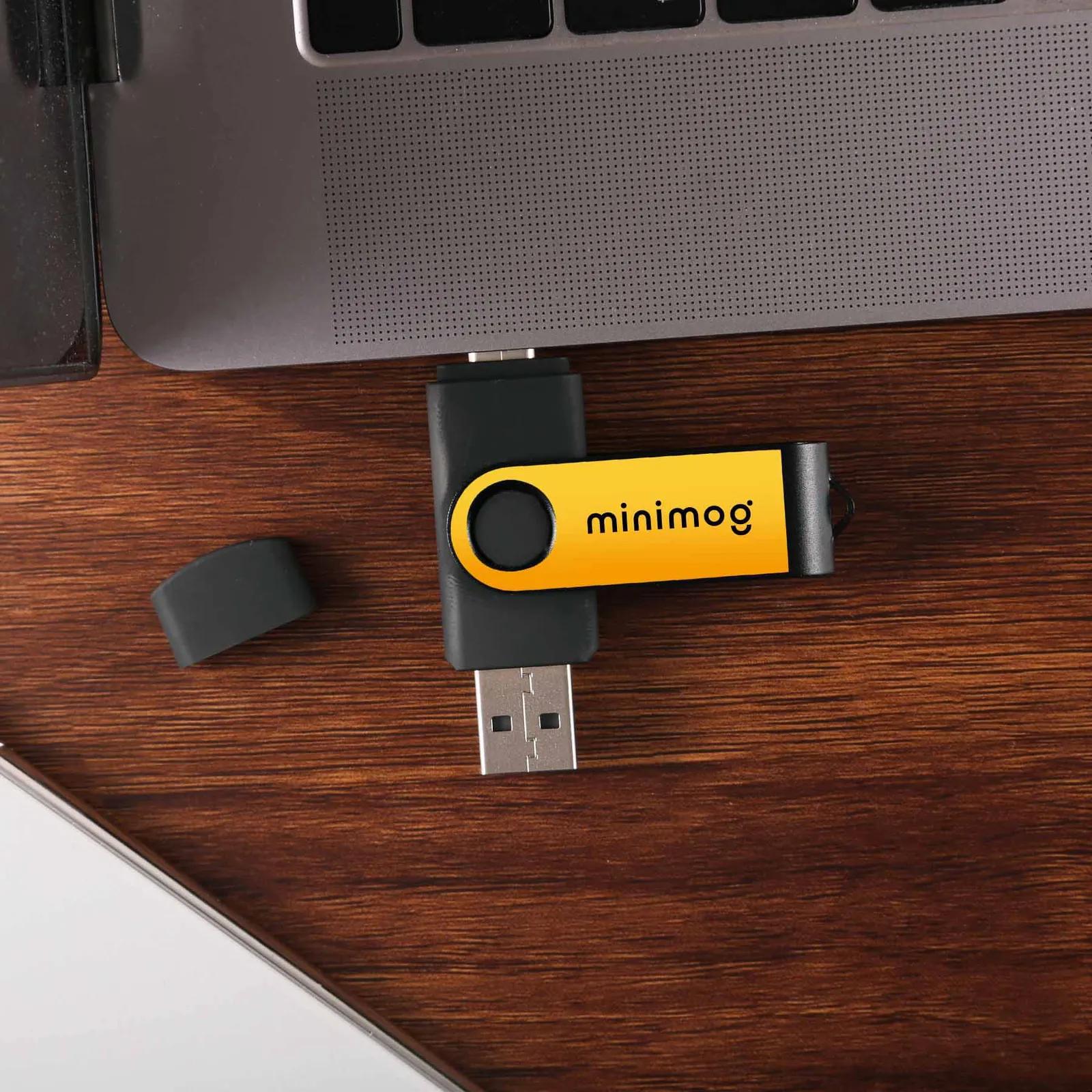 Custom USB Drive Dual Connector Swivel Design - 32GB