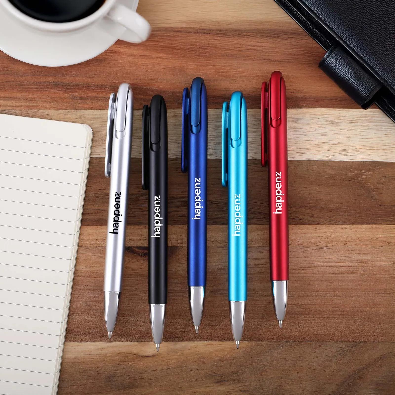 Pen Plunger Action ABS Plastic Medium Point - 5.63 in