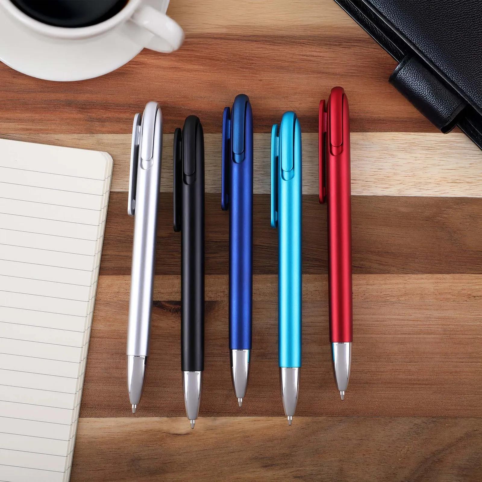 Pen Plunger Action ABS Plastic Medium Point - 5.63 in - blank view 13