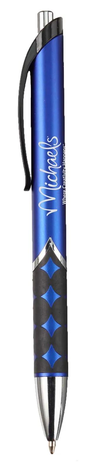 Pen Matte Metallic Diamond Pattern Grip - 5.75 in - product view 2