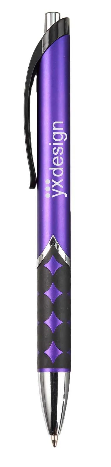 Pen Matte Metallic Diamond Pattern Grip - 5.75 in - product view 4