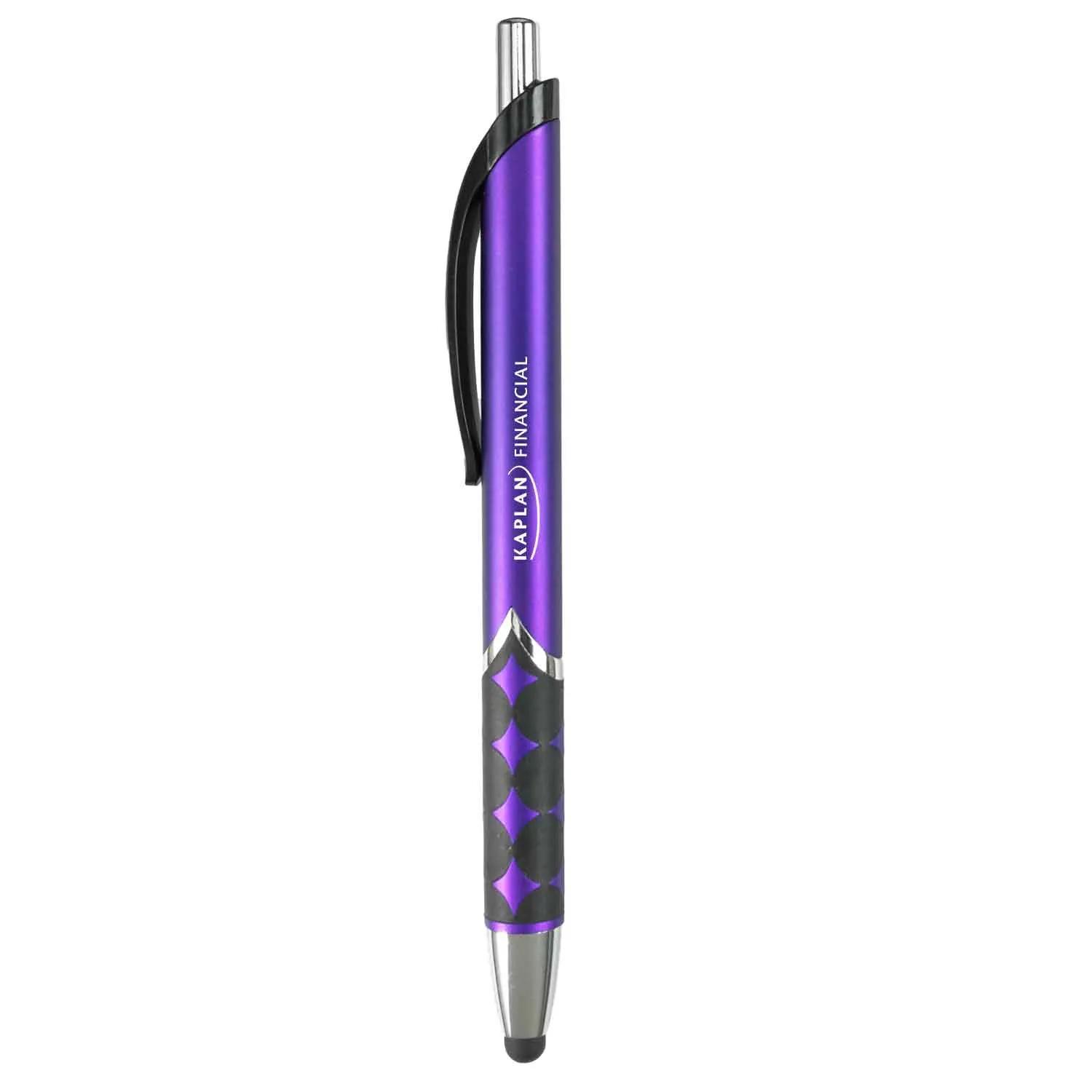 Pen Stylus Matte Metallic Diamond Grip - 5.75 in - product view 2