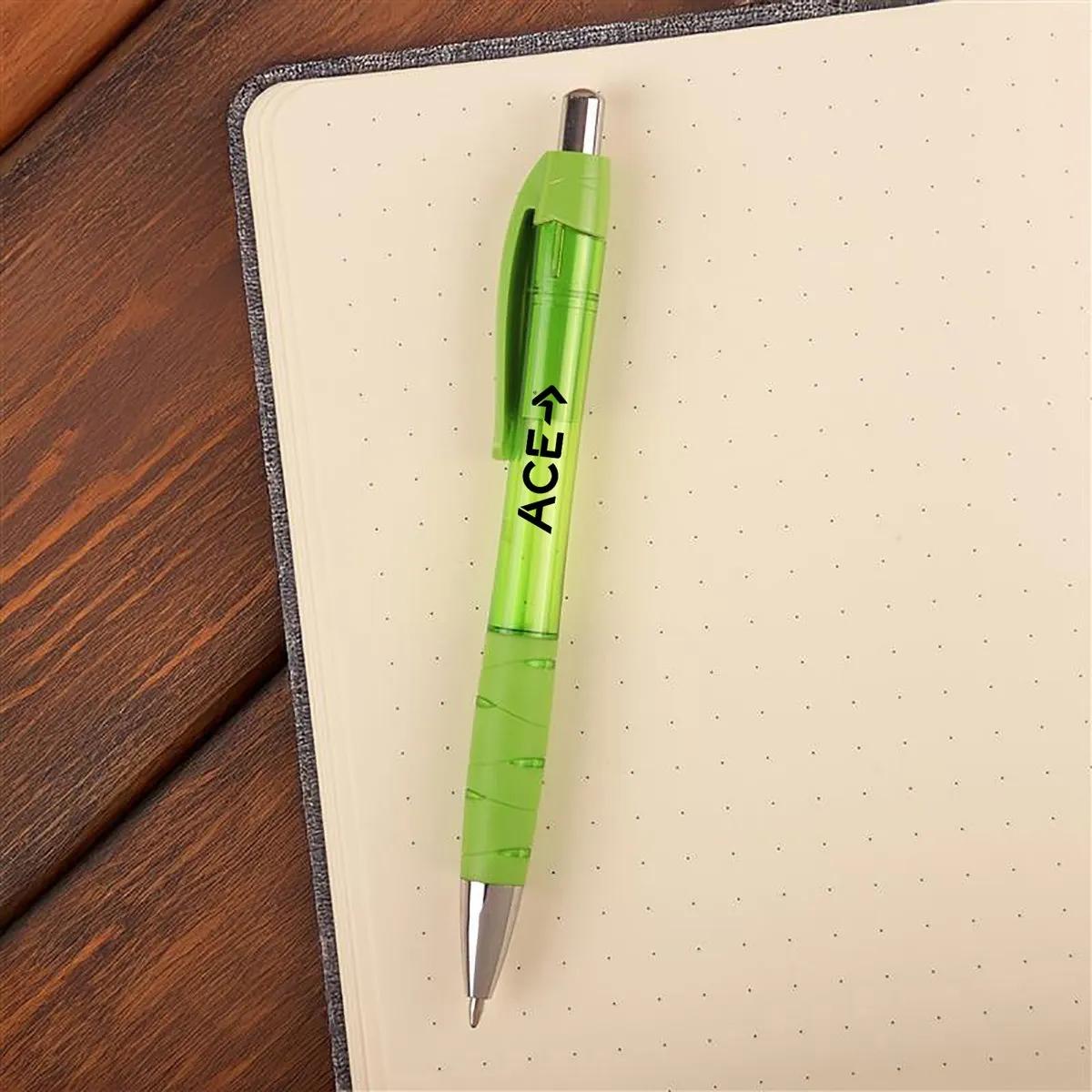 Pen Recycled Polycarbonate Transparent Chrome - 5.63 in